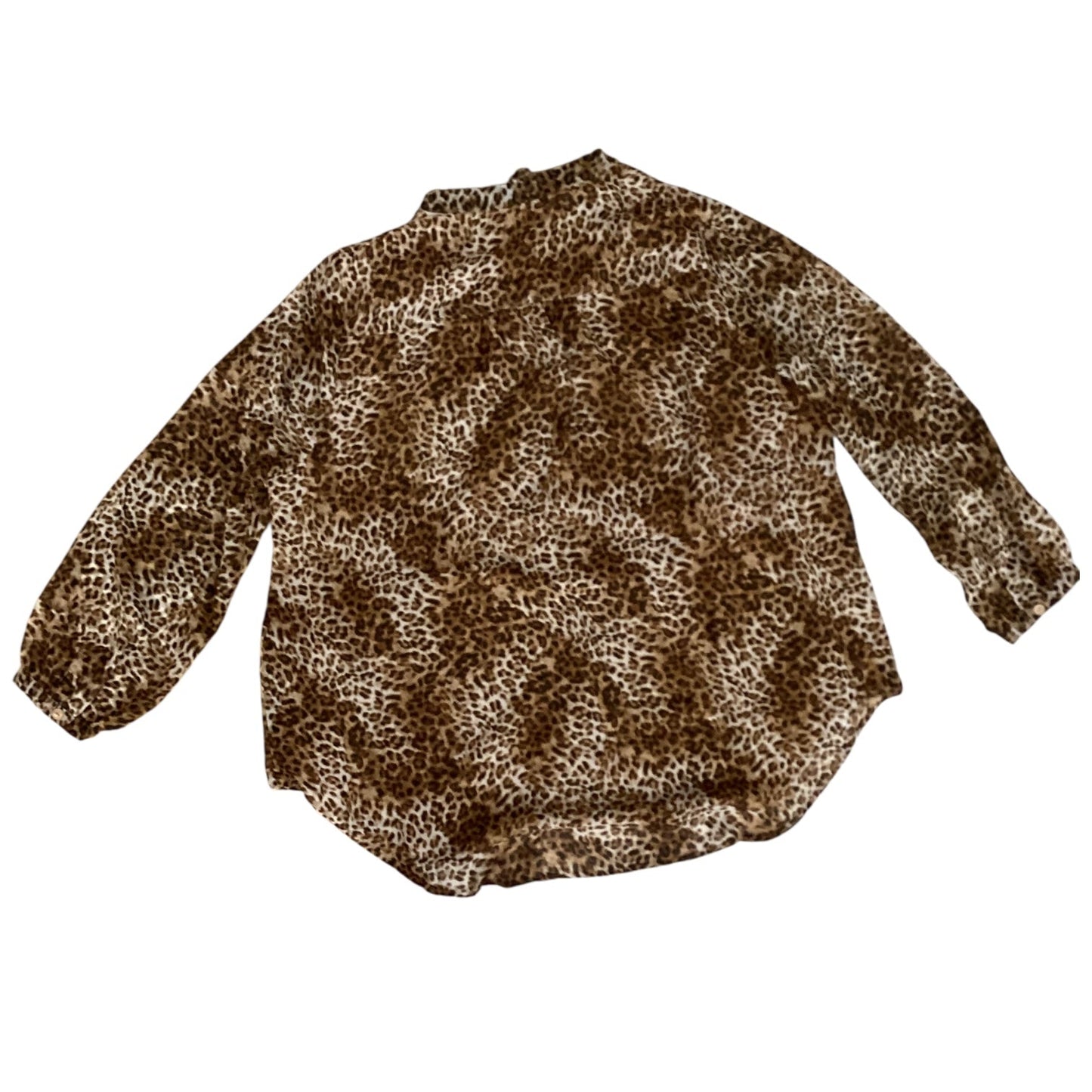 Blouse 3/4 Sleeve By Lane Bryant In Animal Print, Size:1X