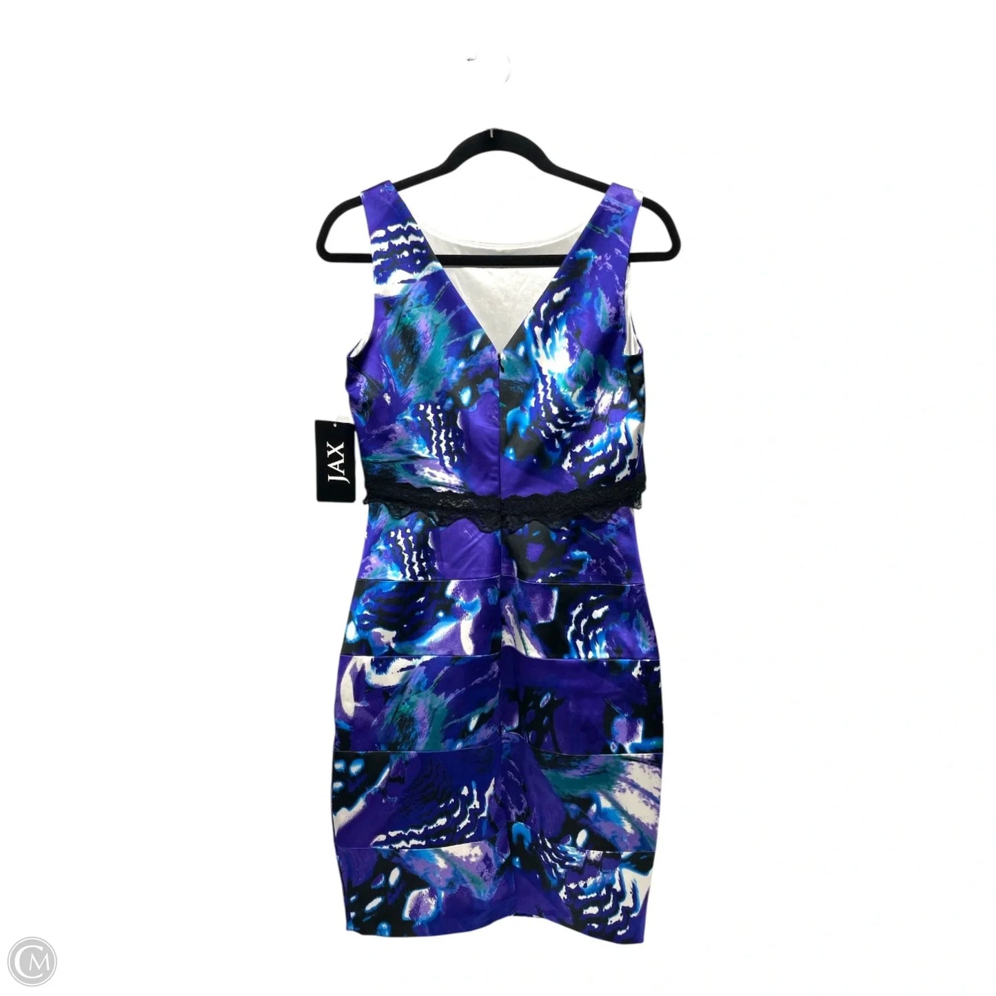 Dress Party Short By JAX In Purple & White, Size: 4