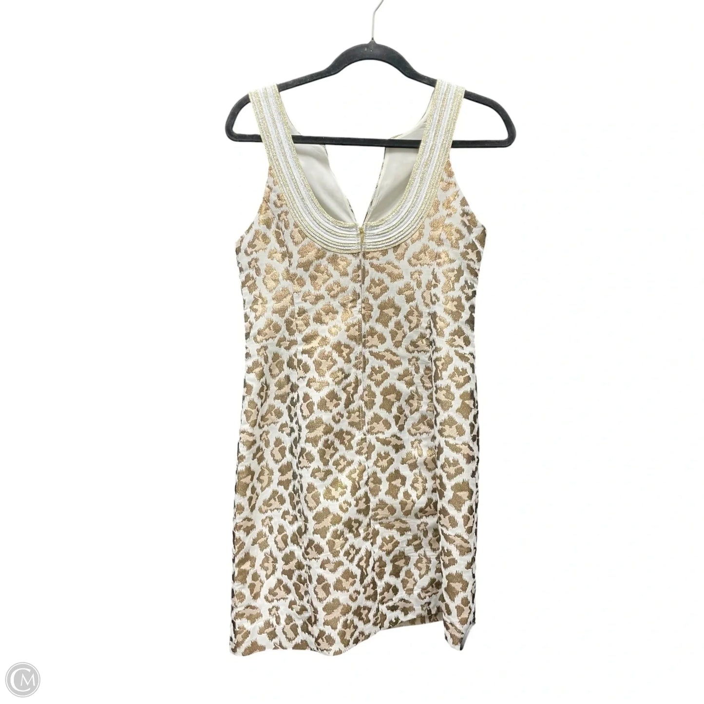 Dress Party Short By Lilly Pulitzer In Gold & Tan, Size: 2