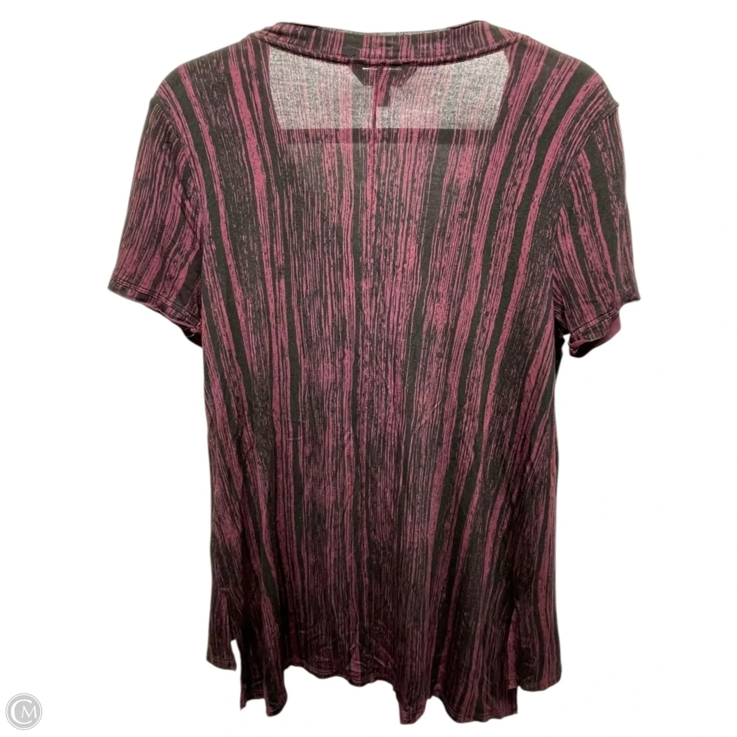 Top Short Sleeve By Rock And Republic In Black & Pink, Size: M