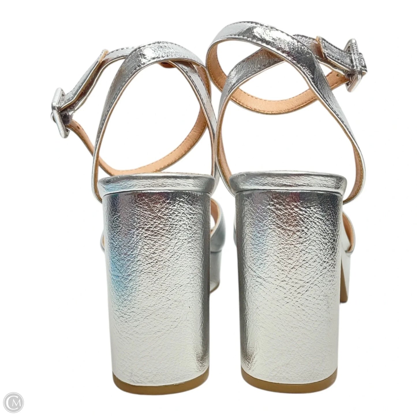 Sandals Heels Block By Chinese Laundry In Silver, Size: 9