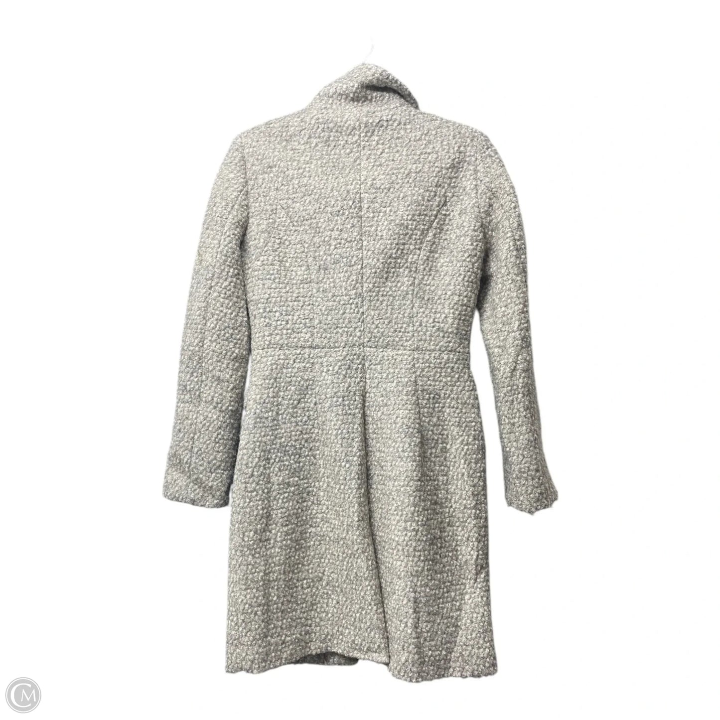 Coat Wool By H&m In Grey & White, Size: 6