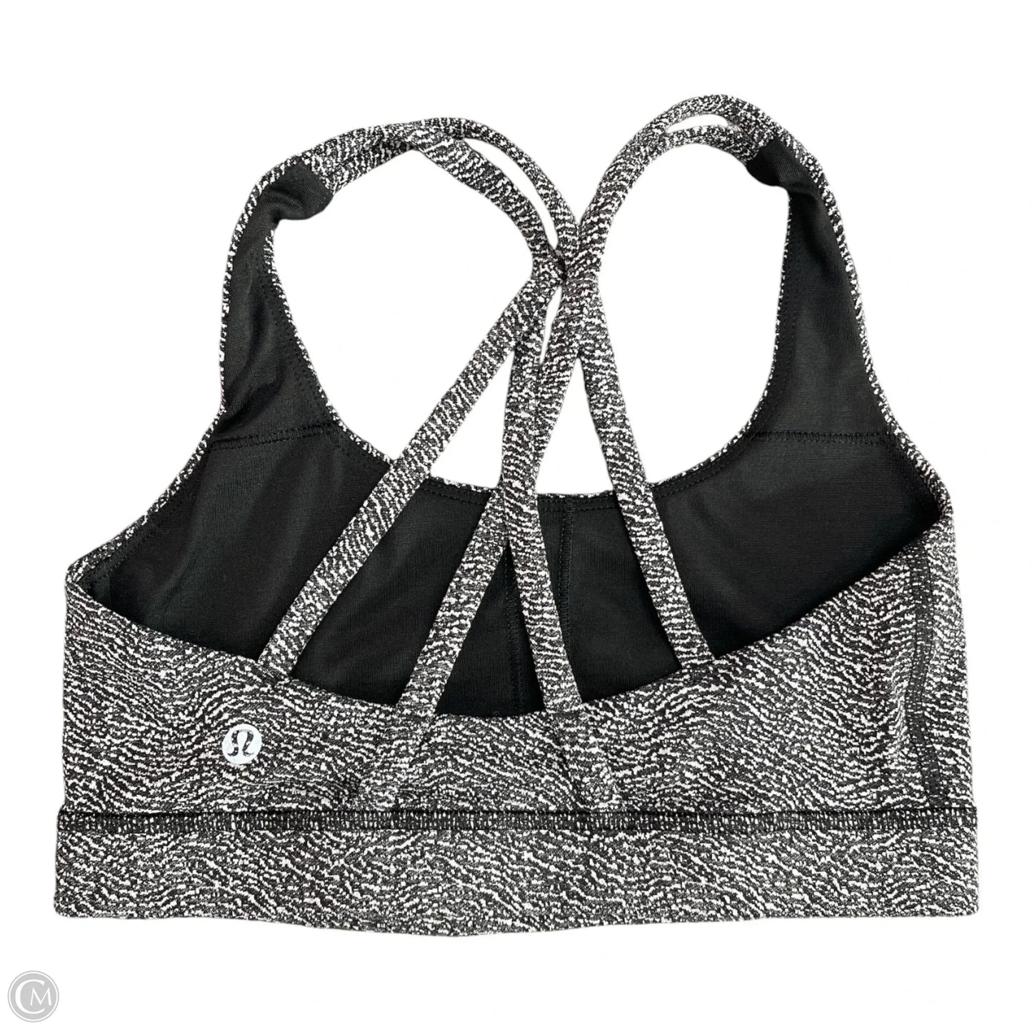 Athletic Bra By Lululemon In Black & White, Size: Xs