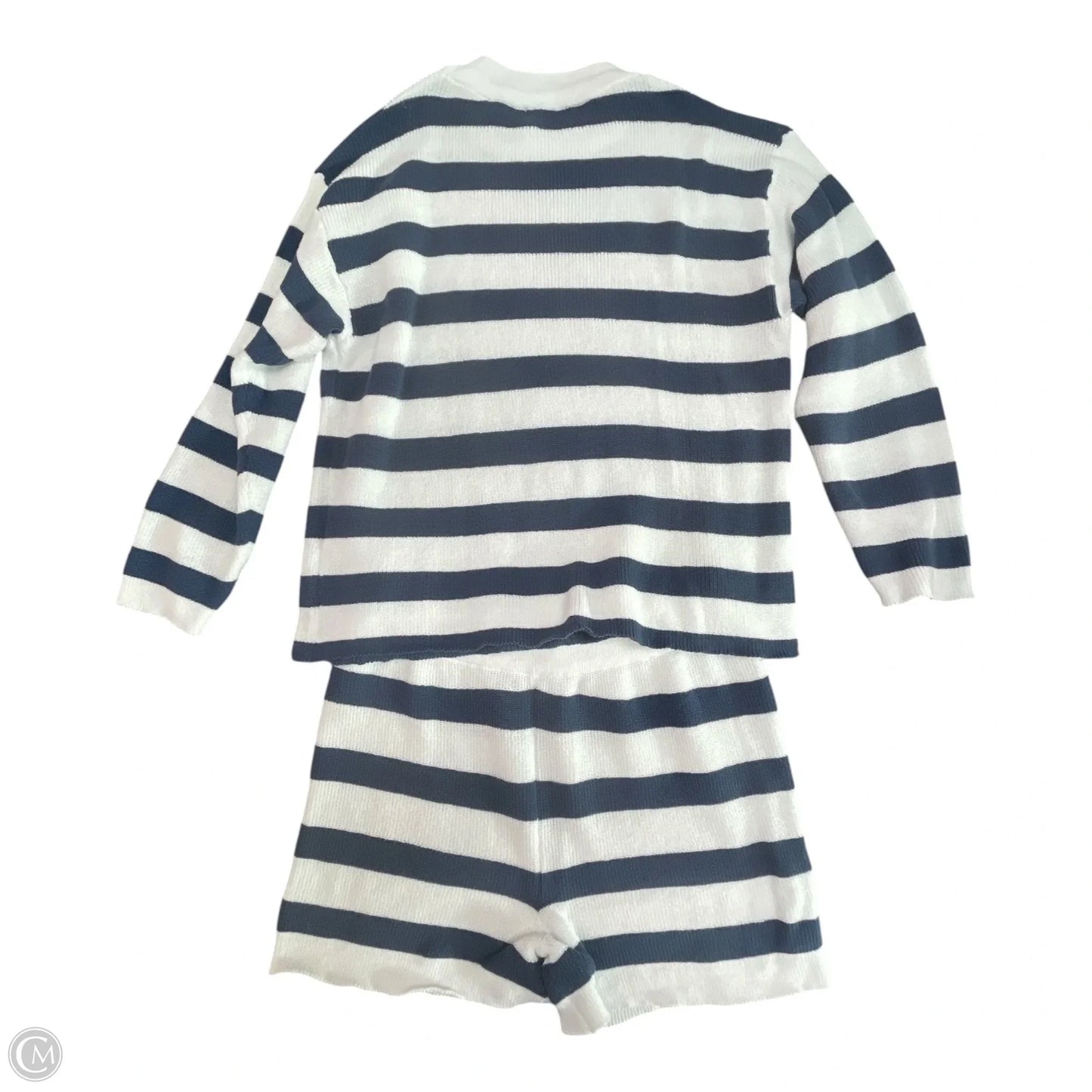 Shorts Set By Panadila In Blue & White, Size: M