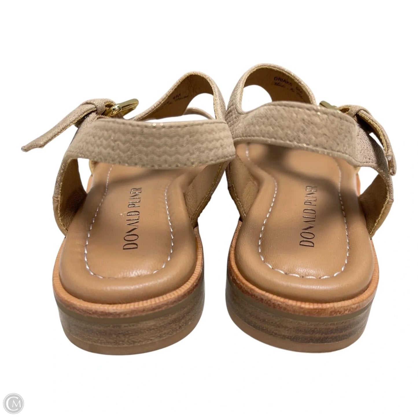 Sandals Flats By Donald Pliner In Brown & Gold, Size: 6