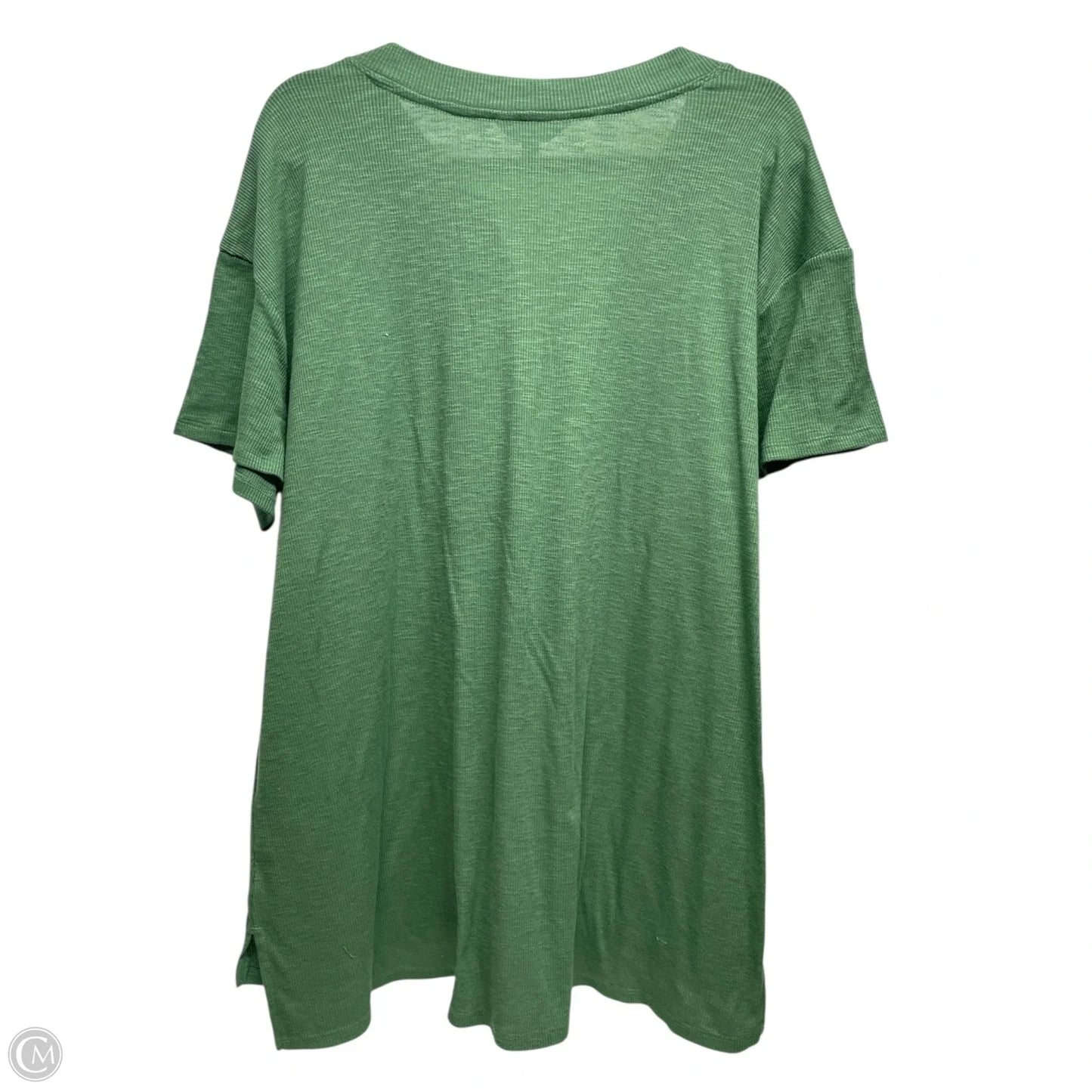 Top Short Sleeve Basic By Time And Tru In Green, Size: 3x