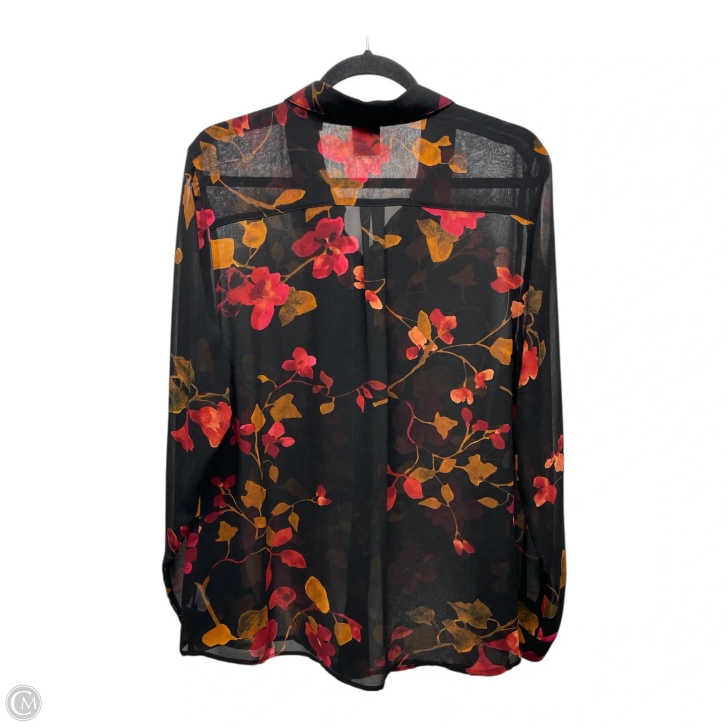 Blouse Long Sleeve By Cabi In Black, Size: Xl