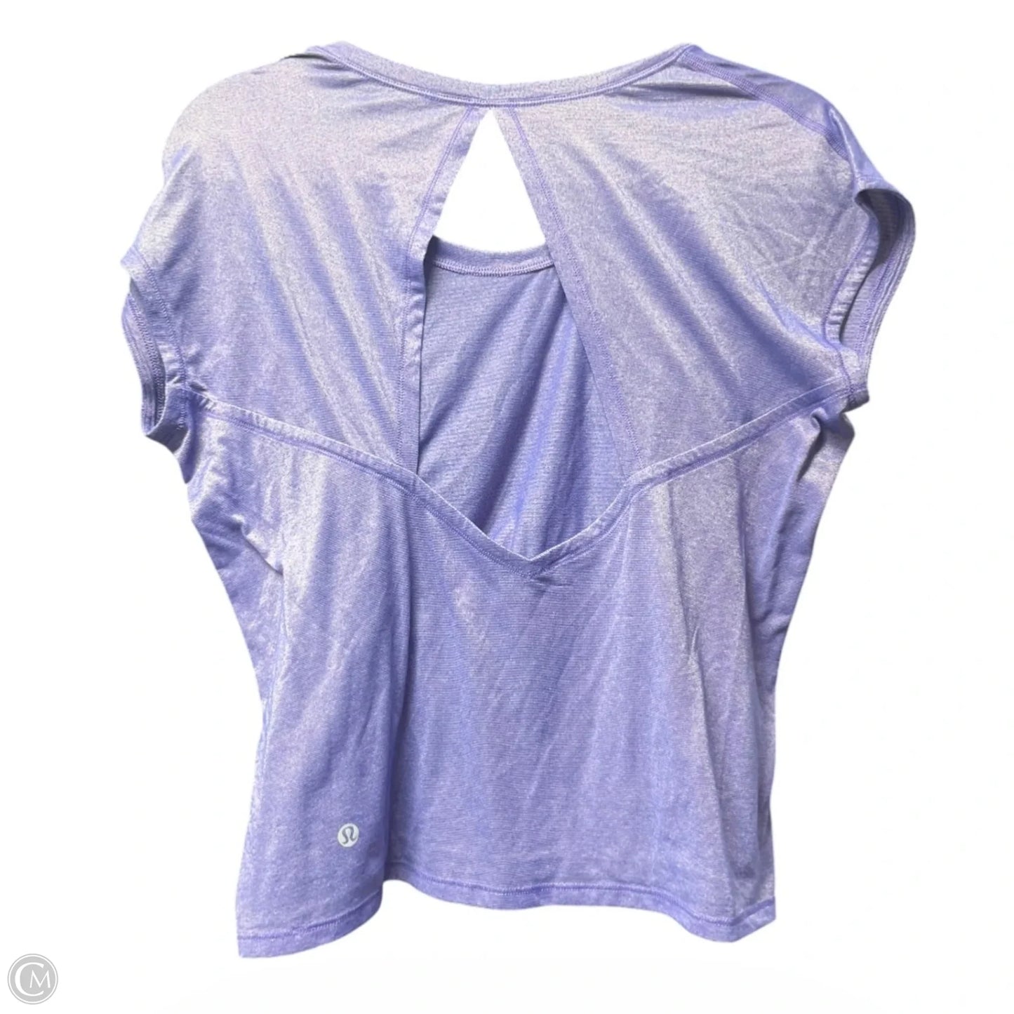 Athletic Top Short Sleeve By Lululemon In Purple, Size: M