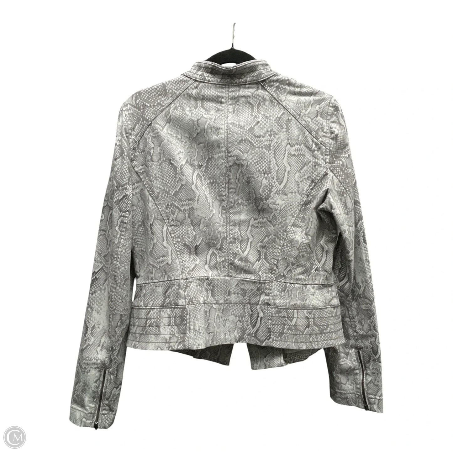 Jacket Moto By White House Black Market In Animal Print, Size: 12