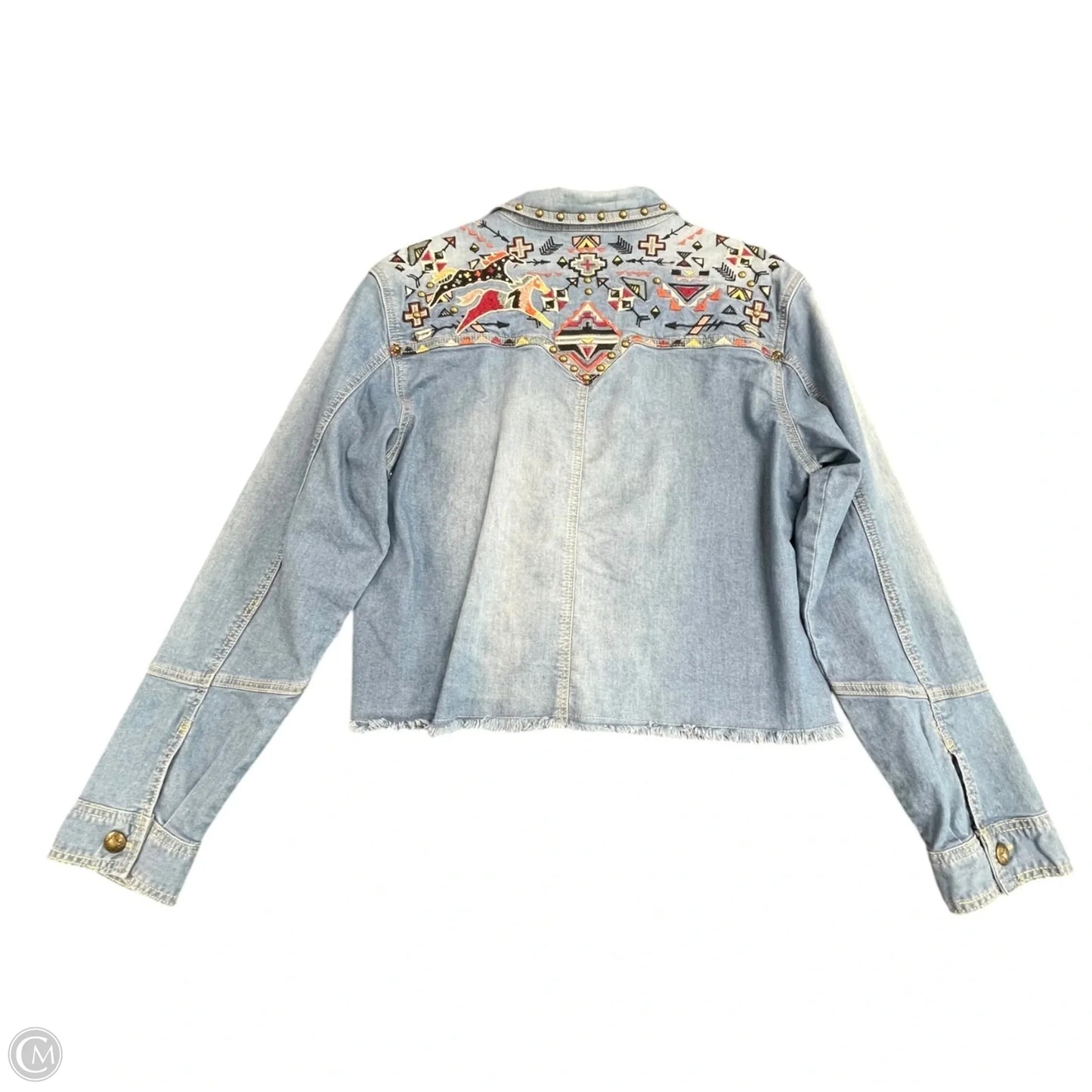 Jacket Denim By Double D Ranch In Blue Denim, Size: L