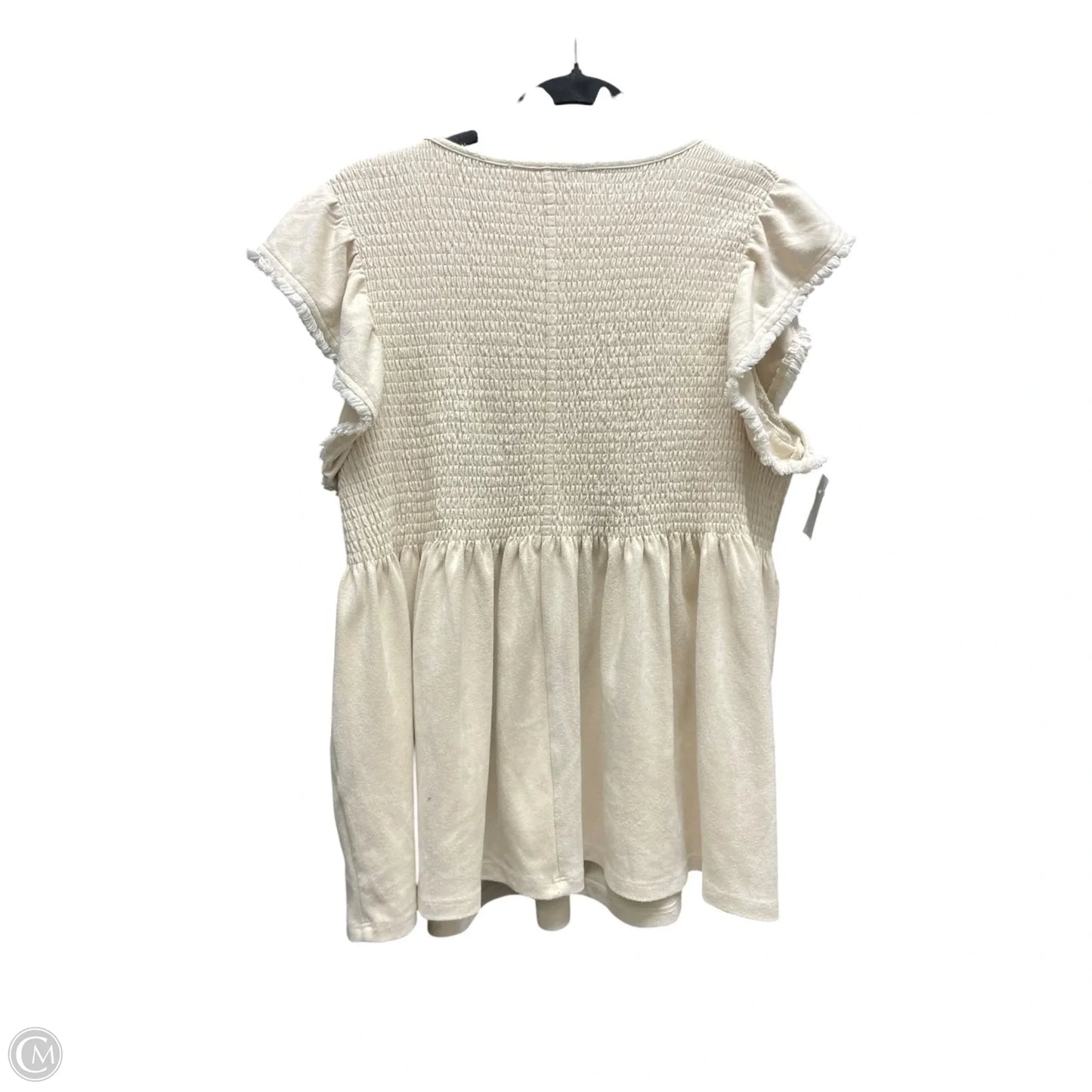 Top Short Sleeve By Thml In Beige, Size: M