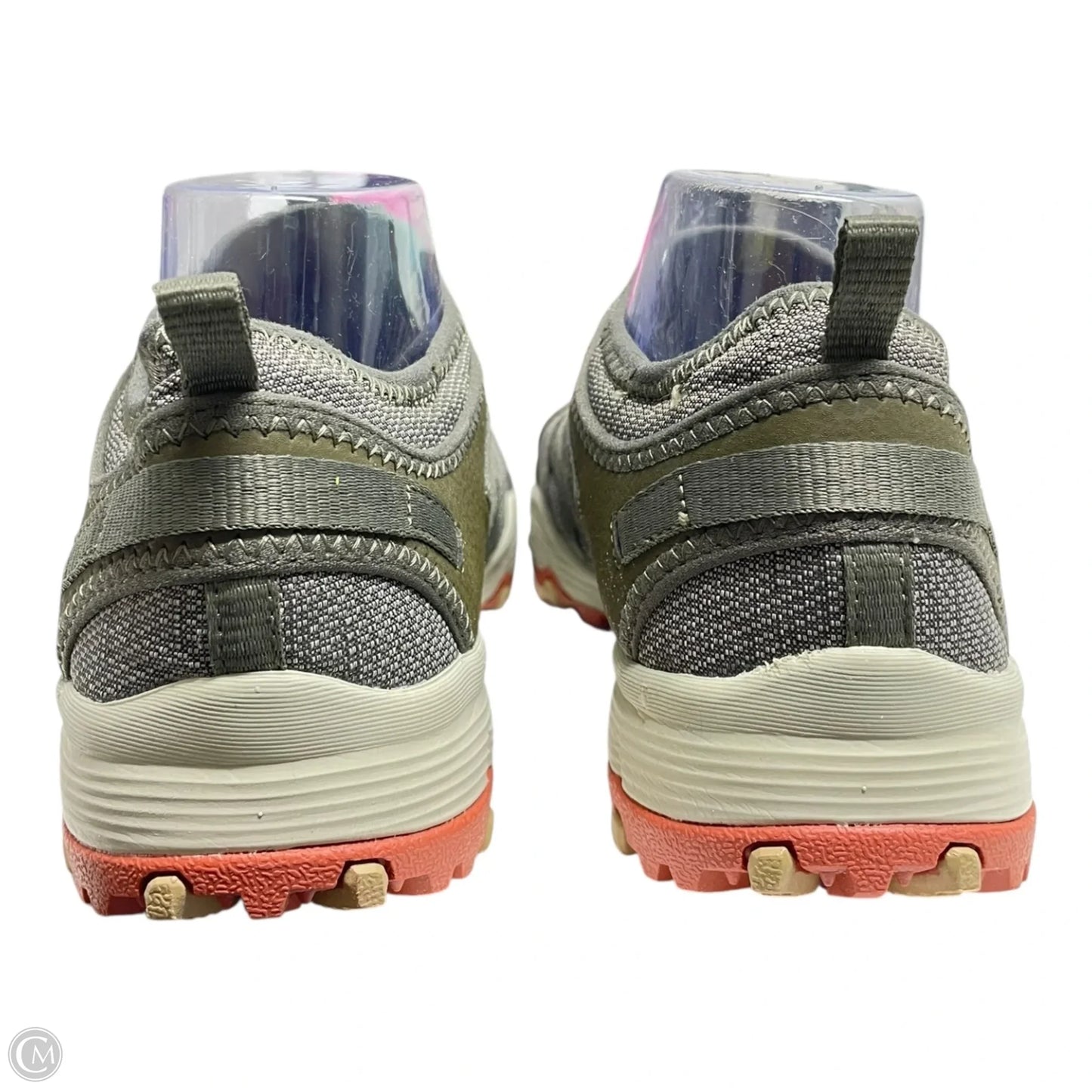 Shoes Sneakers By Skechers In Green & Grey, Size: 8