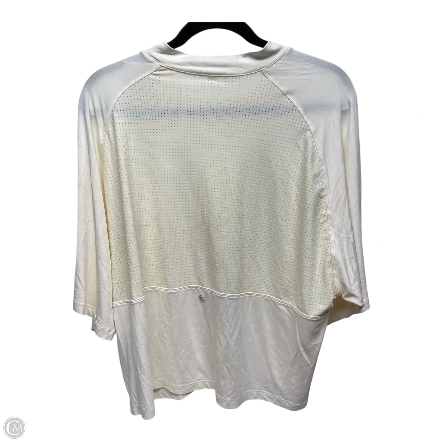 Athletic Top Short Sleeve By Buffbunny In Cream, Size: 3x