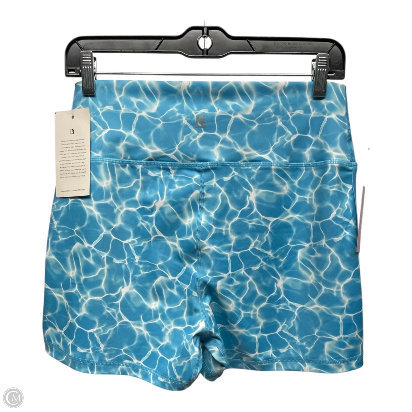 Athletic Shorts By Buffbunny In Blue & White, Size: 2x