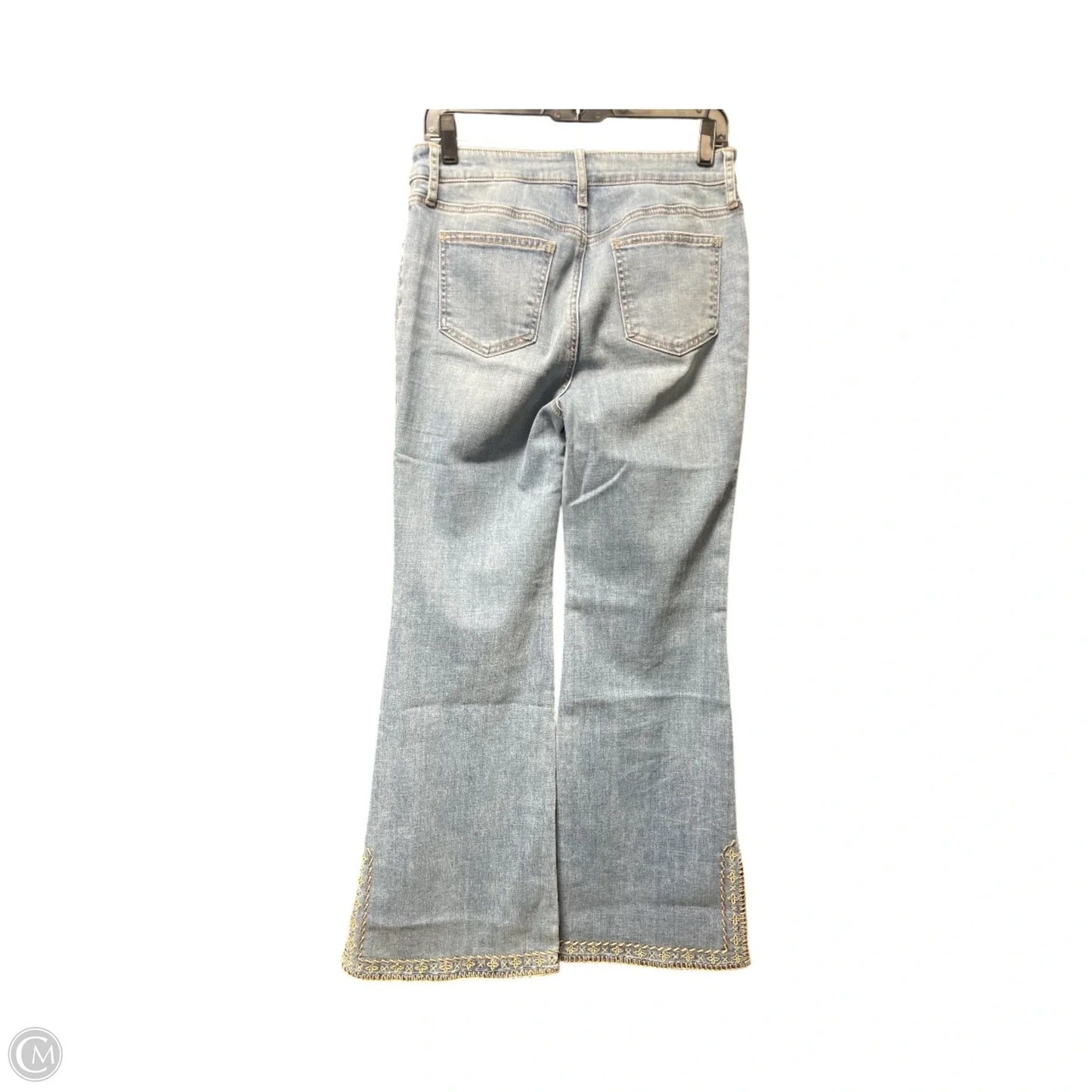 Jeans Flared By Chicos In Blue Denim, Size: 4