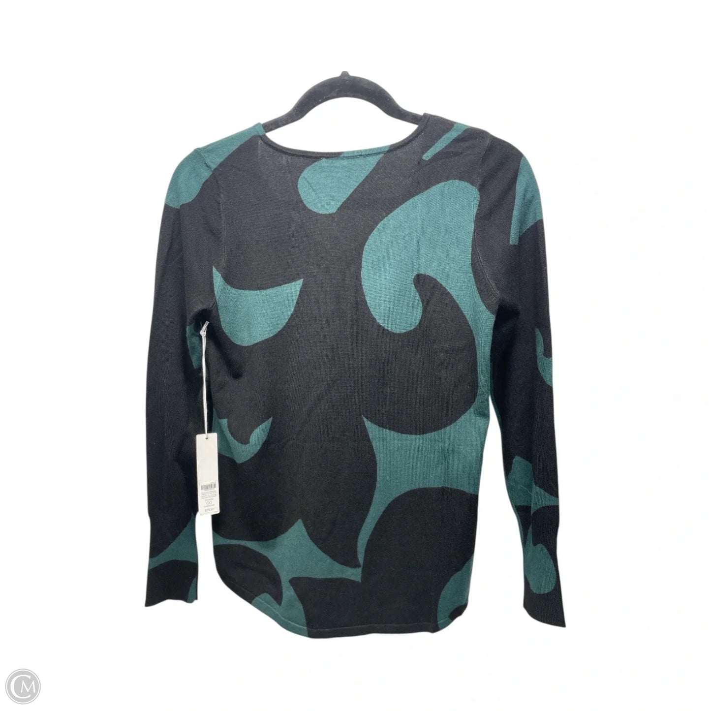 Sweater By Chicos In Black & Green, Size: Xs