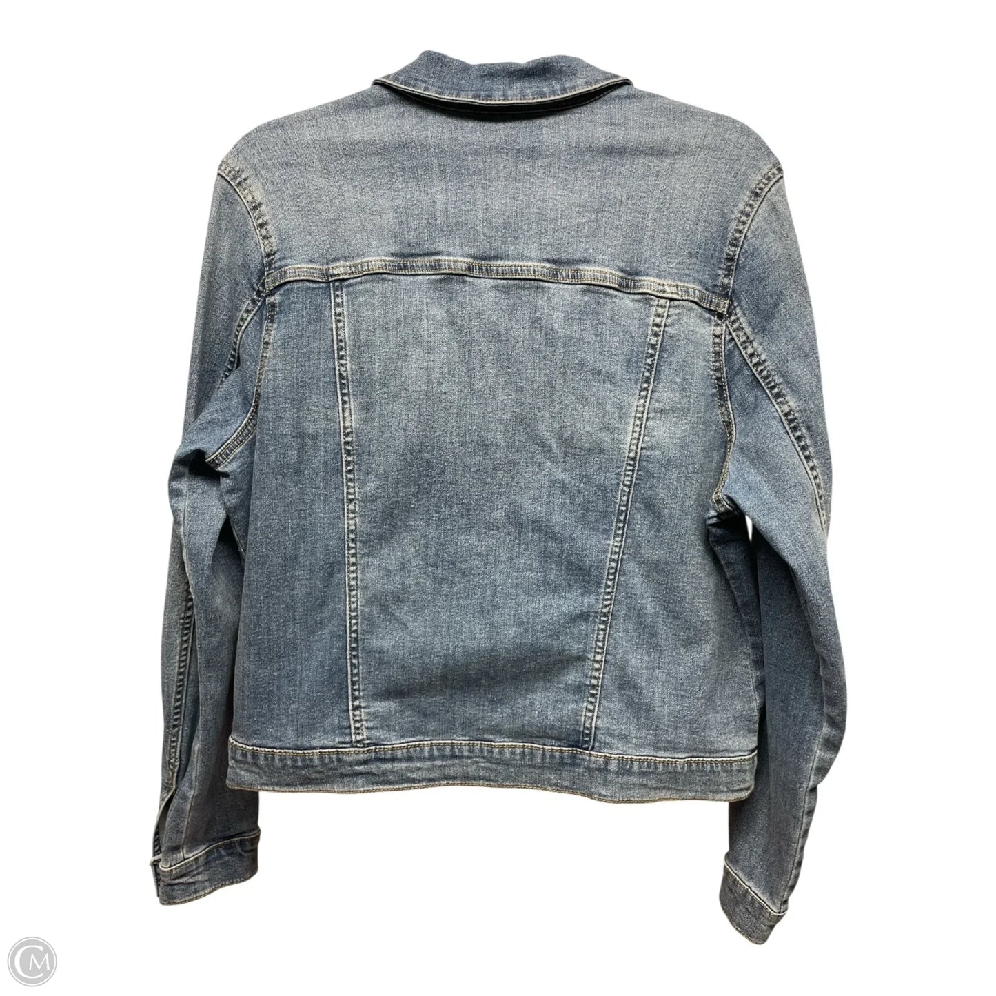 Jacket Denim By Seven 7 In Blue Denim, Size: L