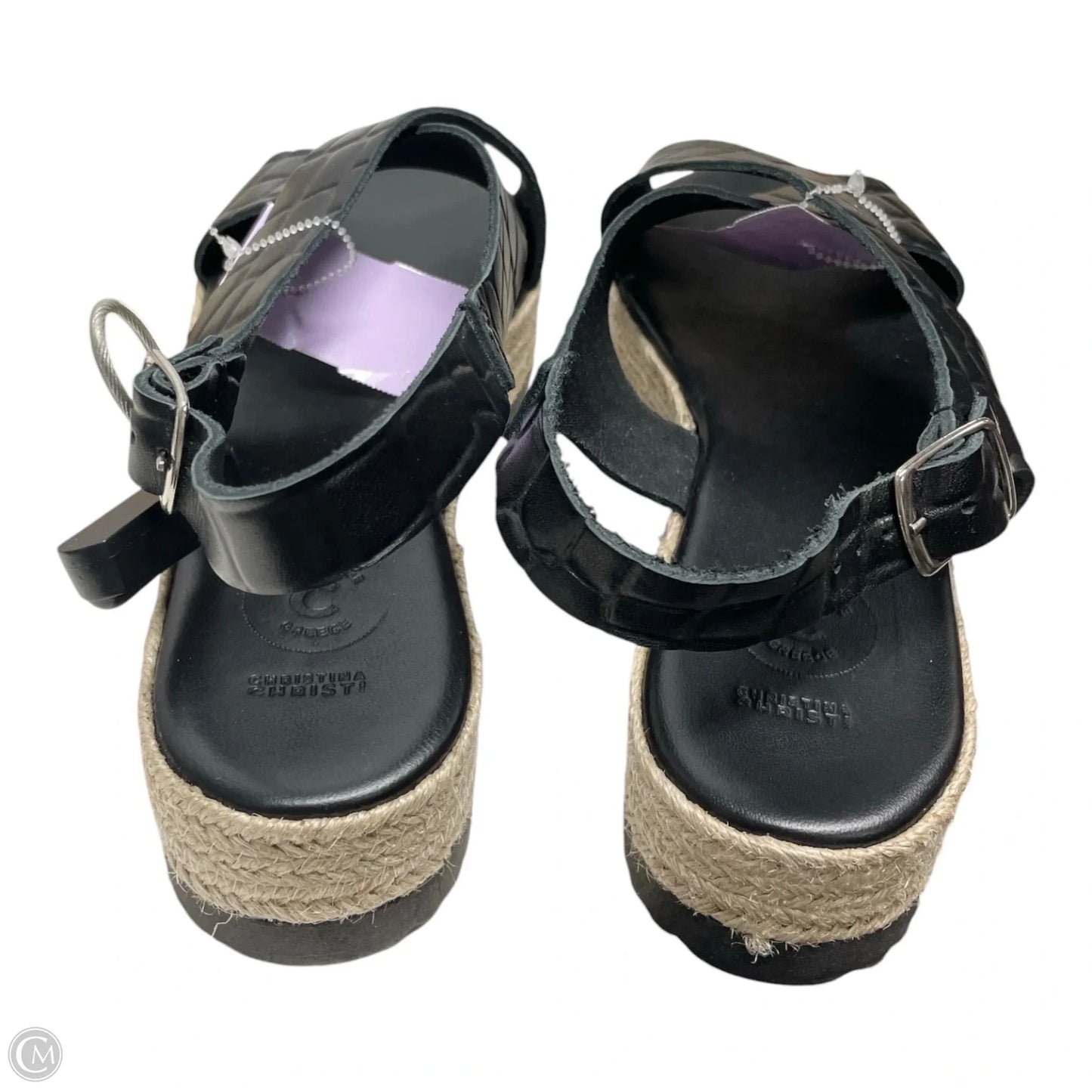 Sandals Heels Platform By Cmc In Black & Cream, Size: 10.5
