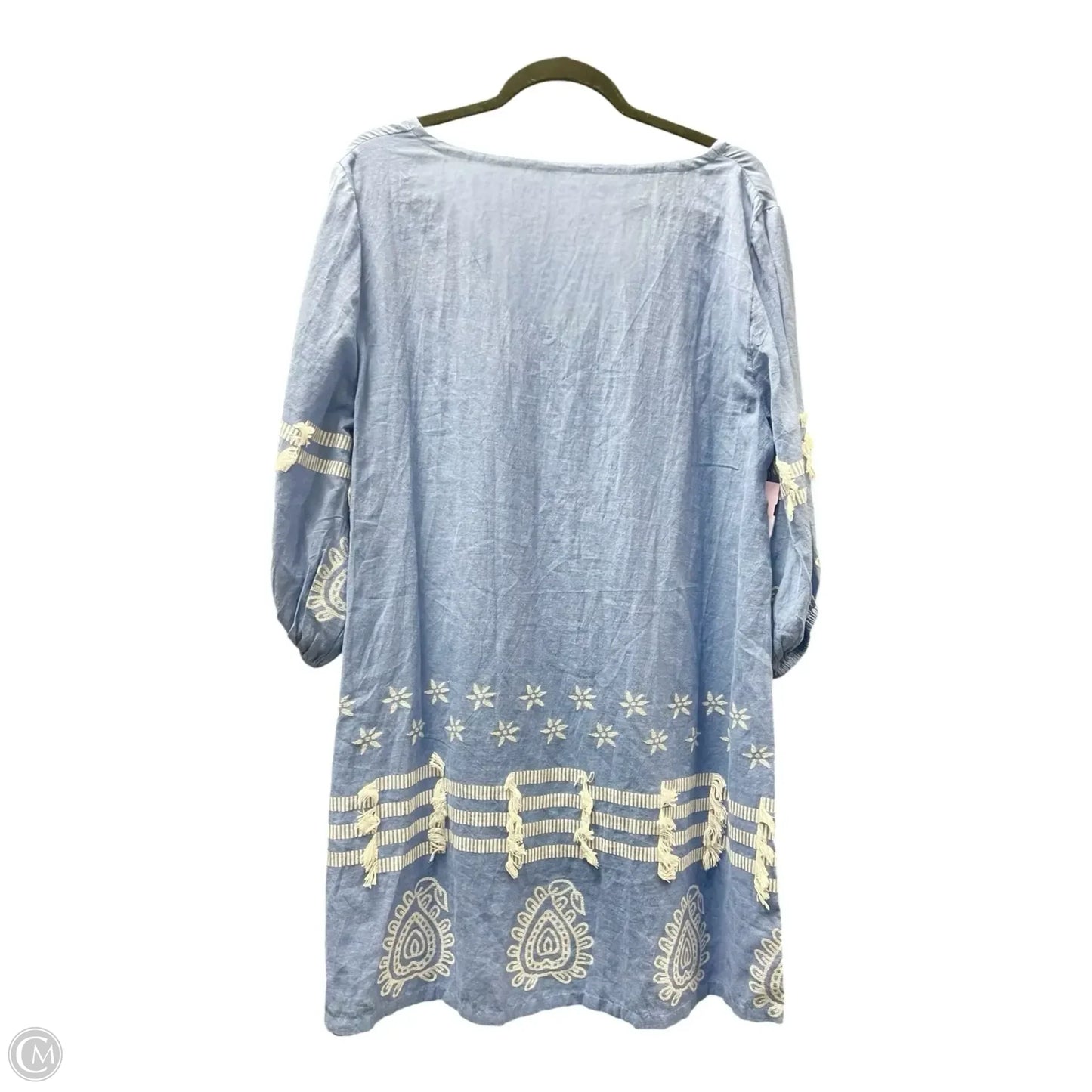 Dress Casual Short By Tuckernuck In Blue & White, Size: L