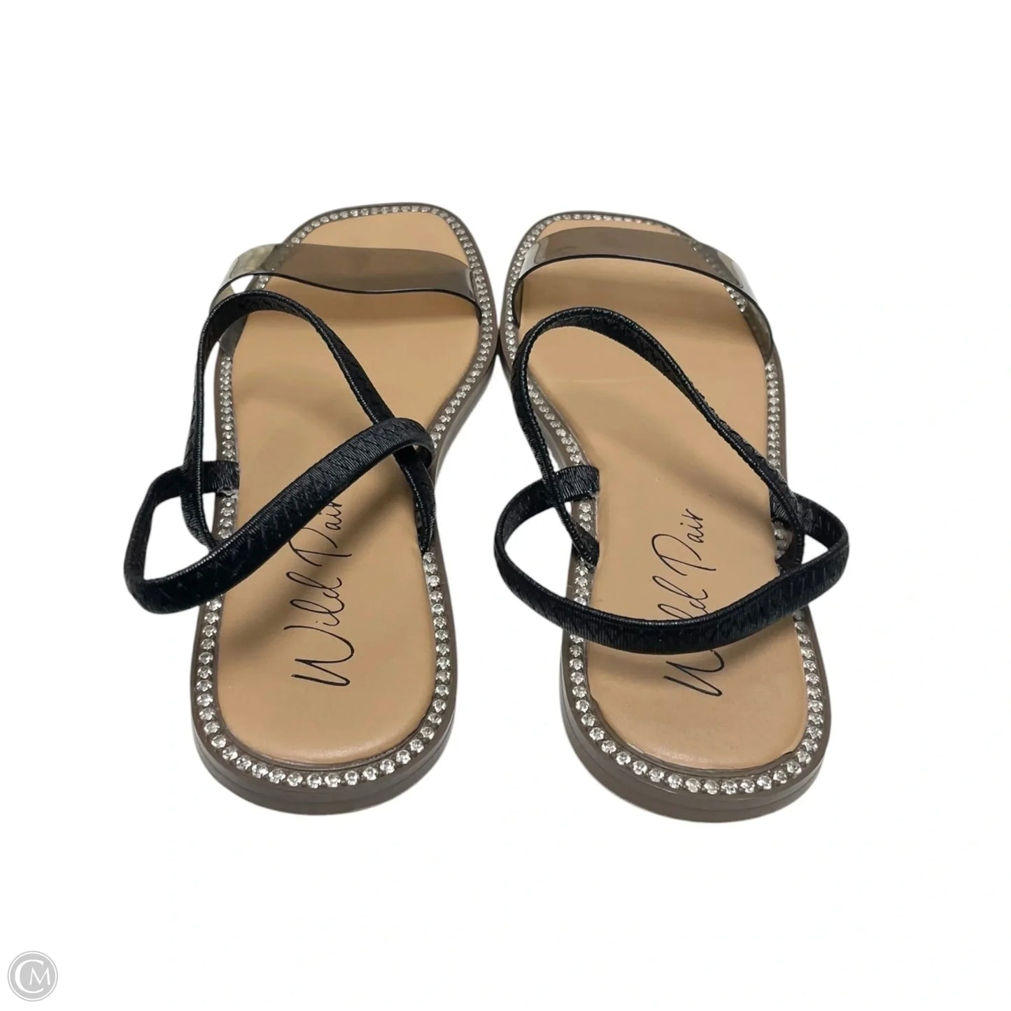 Sandals Flats By WILD PAIR In Black & Tan, Size: 7