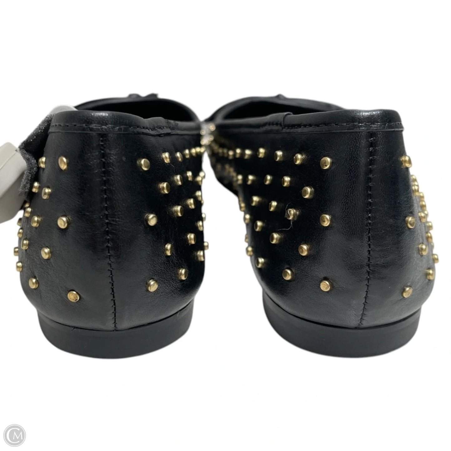 Shoes Flats By Schutz In Black & Gold, Size: 5.5