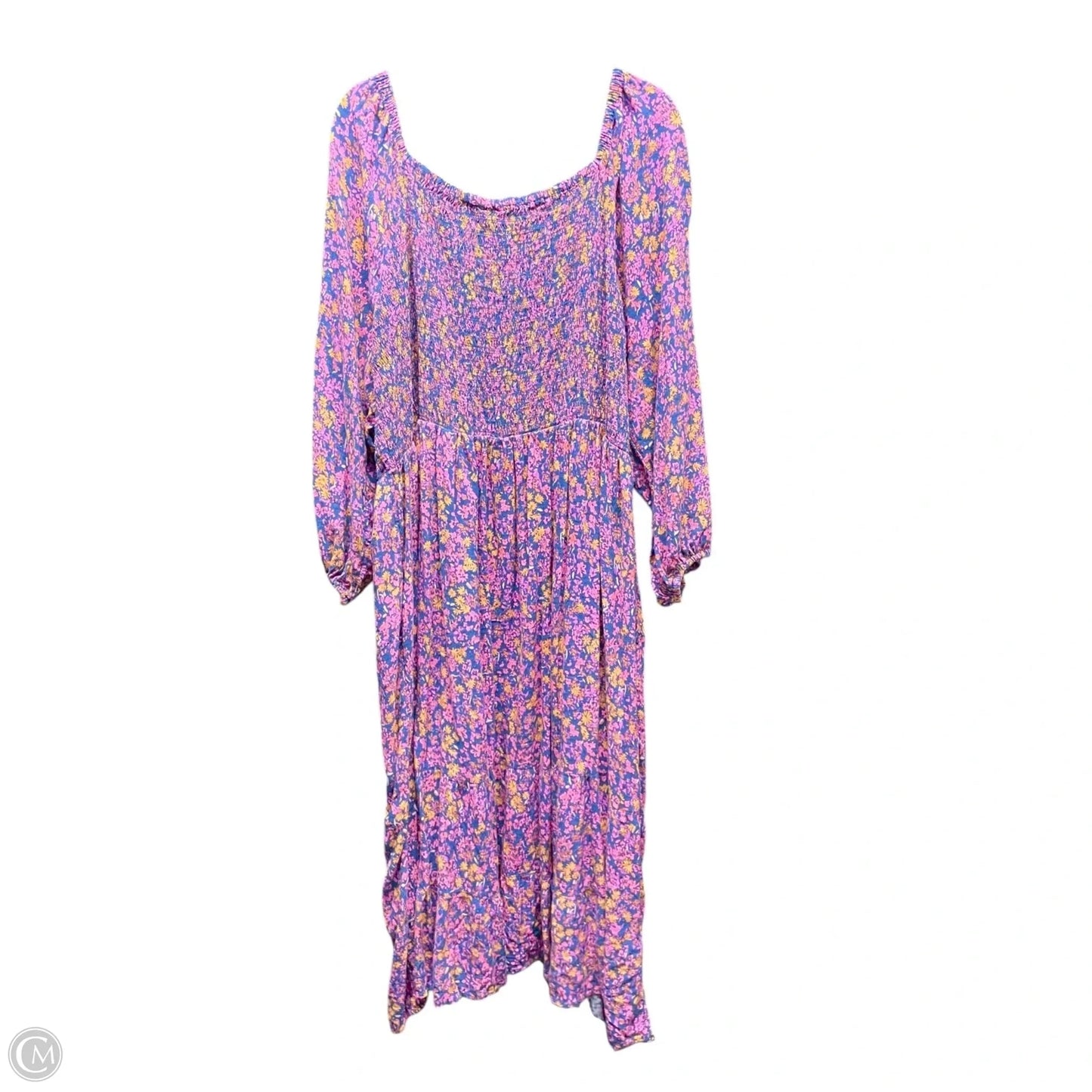 Dress Casual Midi By Terra & Sky In Floral Print, Size: 4x