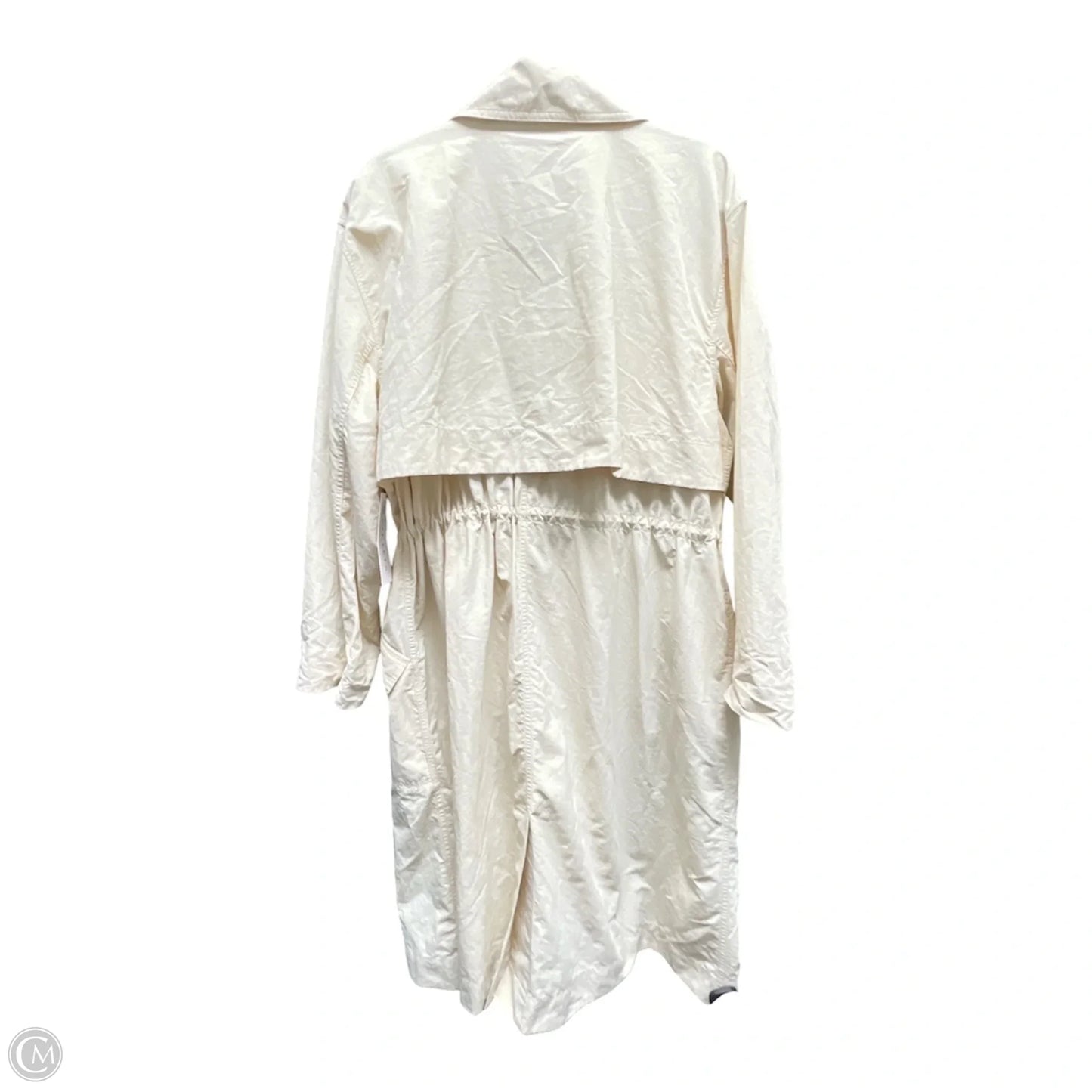 Coat Trench Coat By Athleta In Cream, Size: L