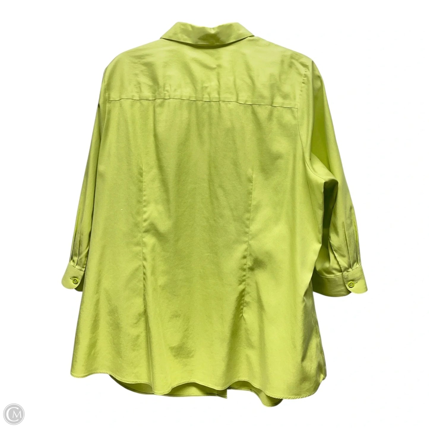 Top Long Sleeve By Coldwater Creek In Chartreuse, Size: 18