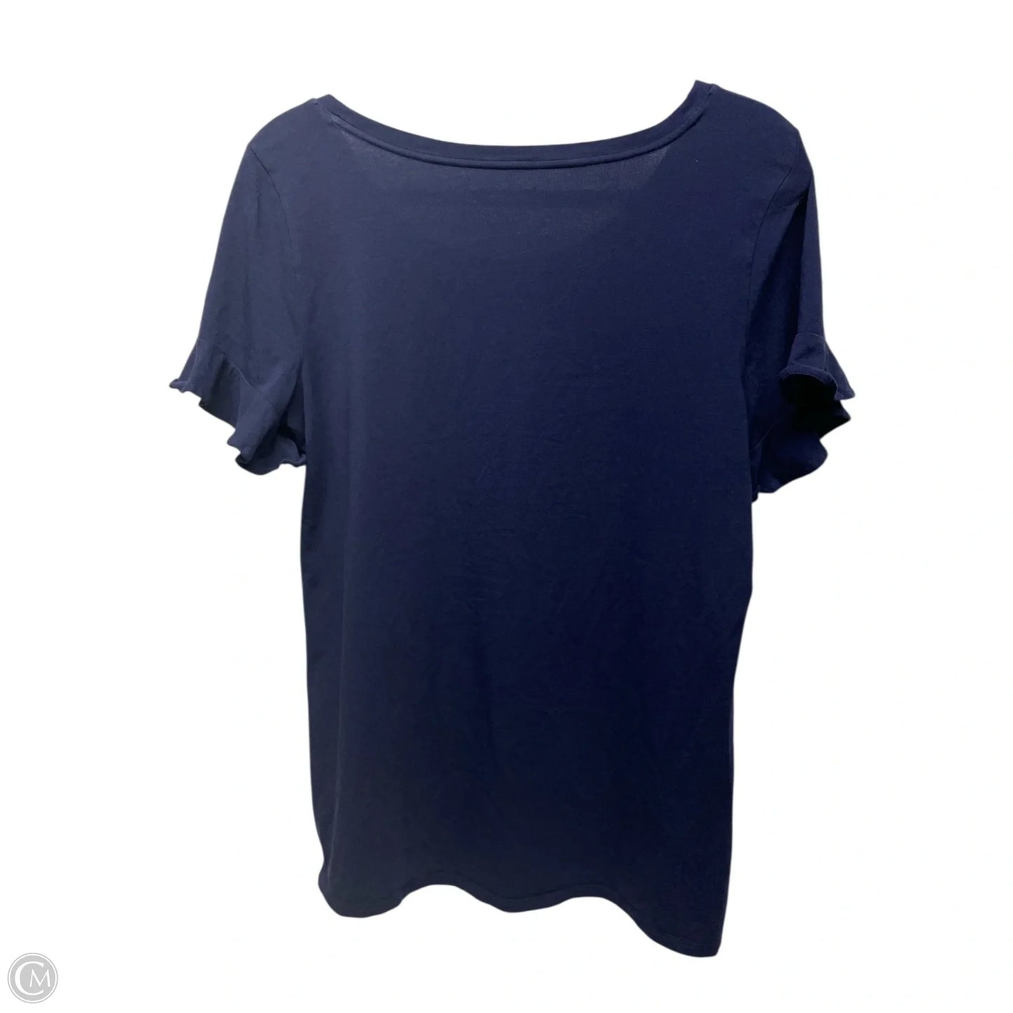 Top Short Sleeve Designer By Lilly Pulitzer In Blue, Size: L