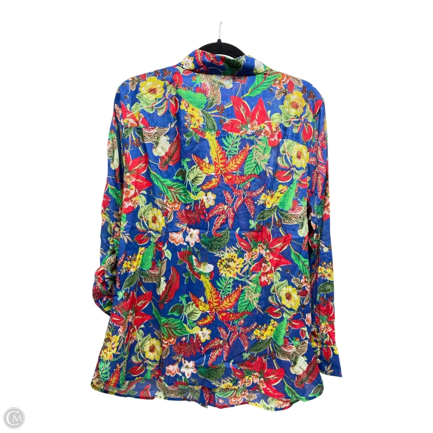 Top 3/4 Sleeve By Talbots In Floral Print, Size: 1x