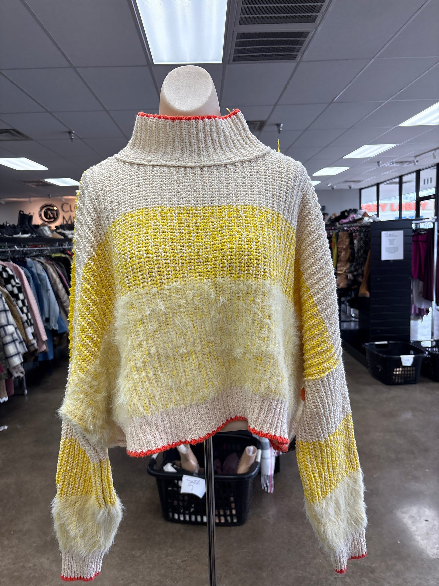 Sweater By Free People In Yellow, Size:L