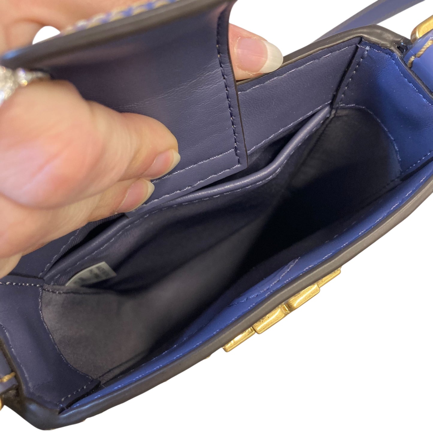 Crossbody Designer By Tory Burch In Purple, Size:Small