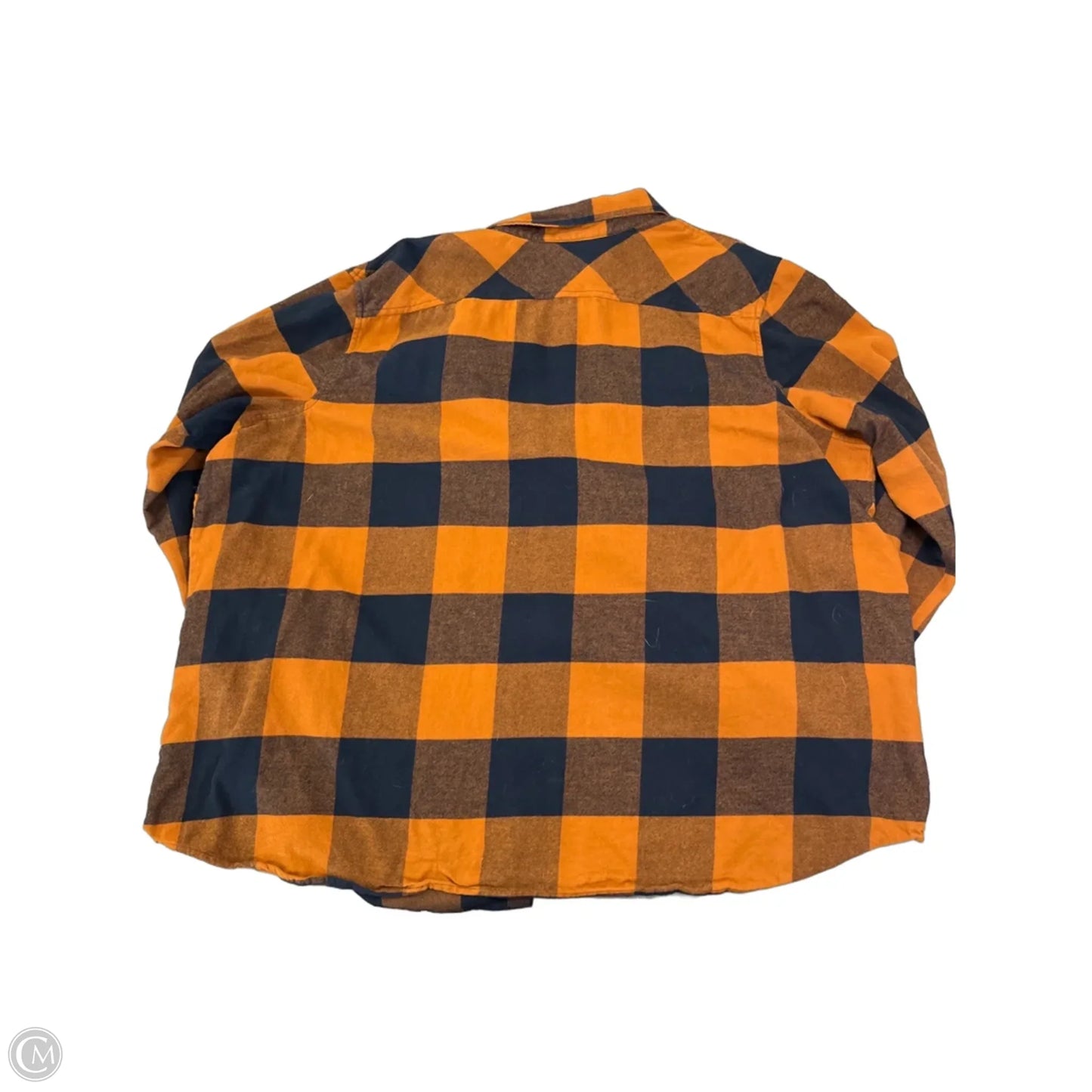 Top Long Sleeve By Natural Reflections In Black & Orange, Size: 3x