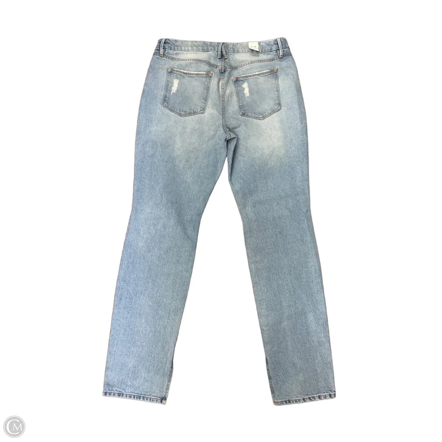 Jeans Straight By Good American In Blue Denim, Size: 14
