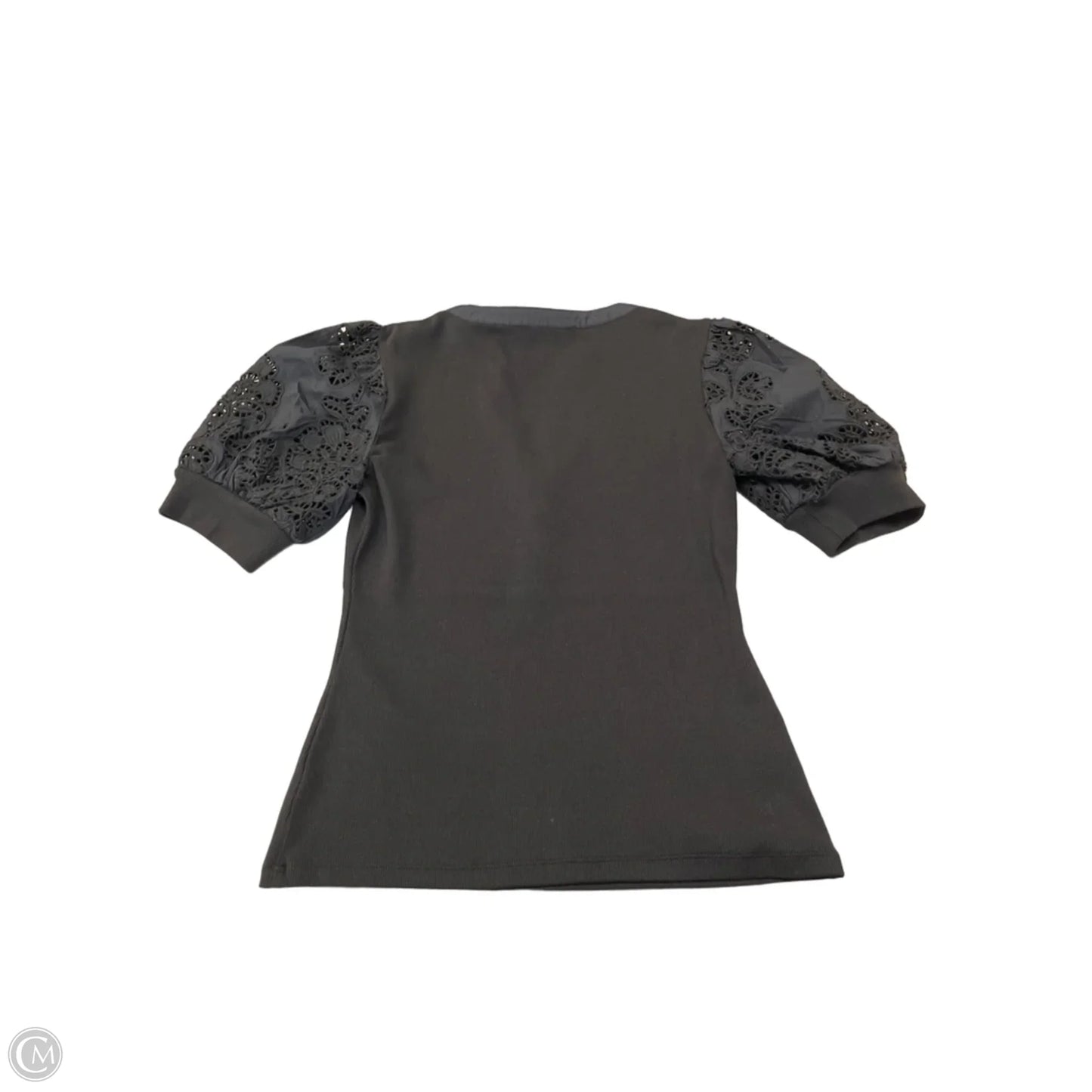 Top Short Sleeve By White House Black Market In Black, Size: S