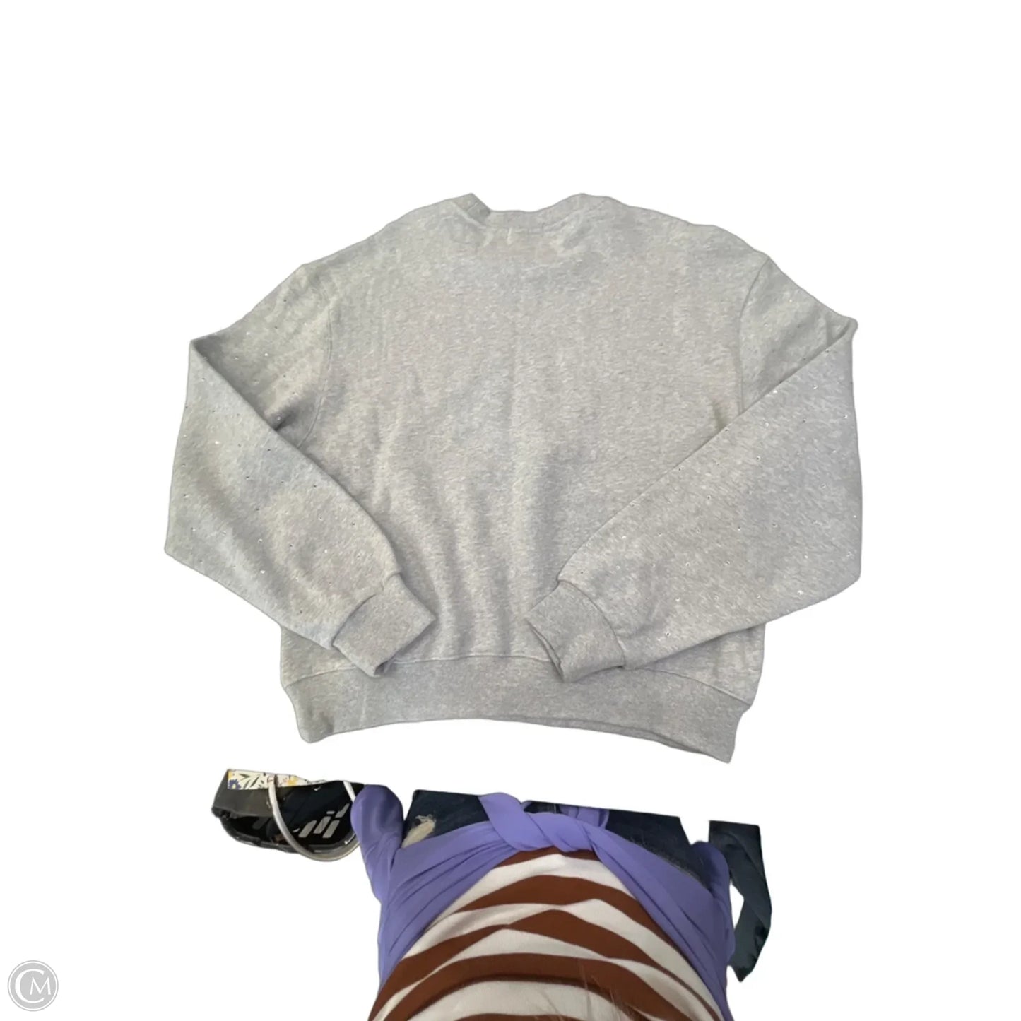 Sweatshirt Crewneck By Good American In Grey, Size: M