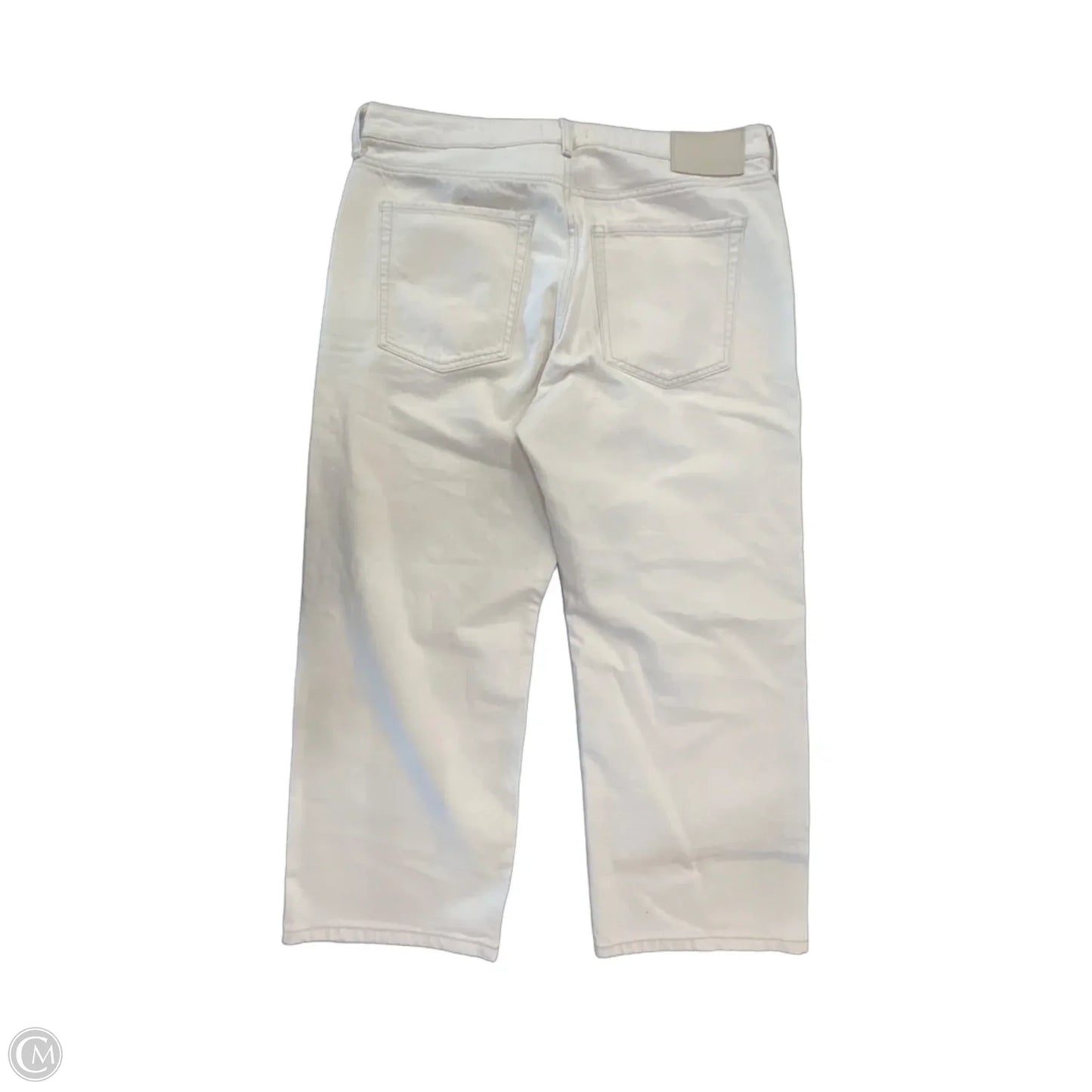 Jeans Wide Leg By Banana Republic In Cream Denim, Size: 14