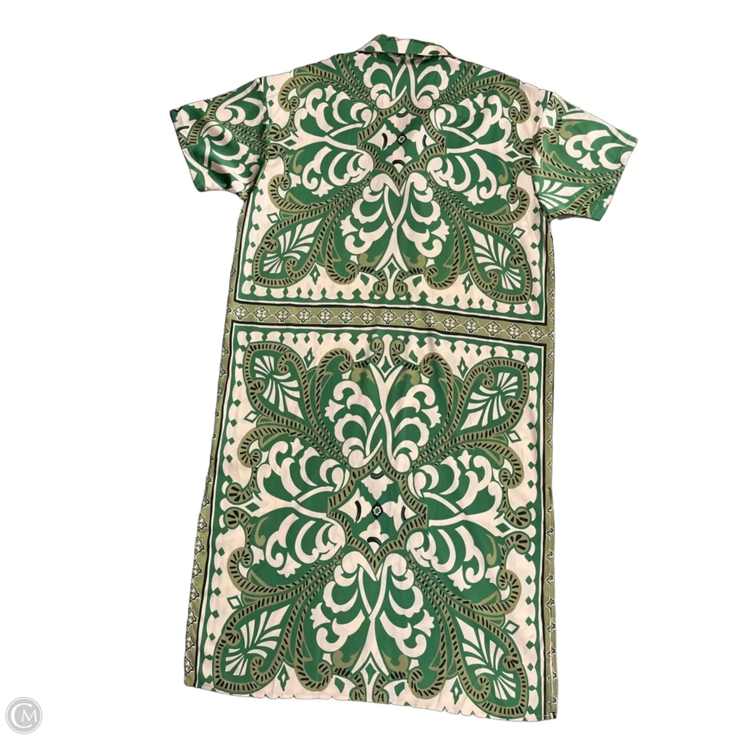 Dress Casual Maxi By Gigio In Green & Tan, Size: L
