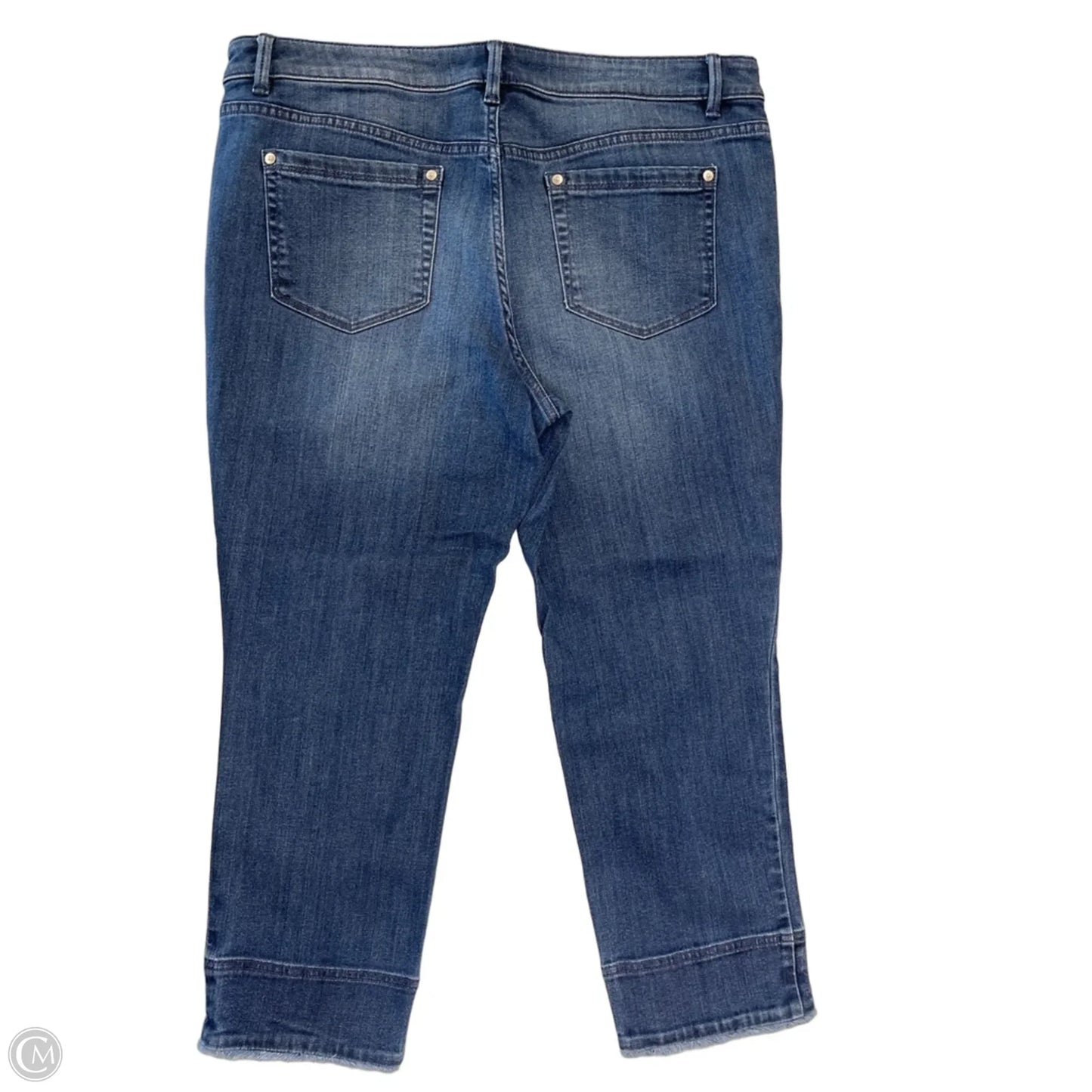 Jeans Cropped By J. Jill In Blue Denim, Size: 14