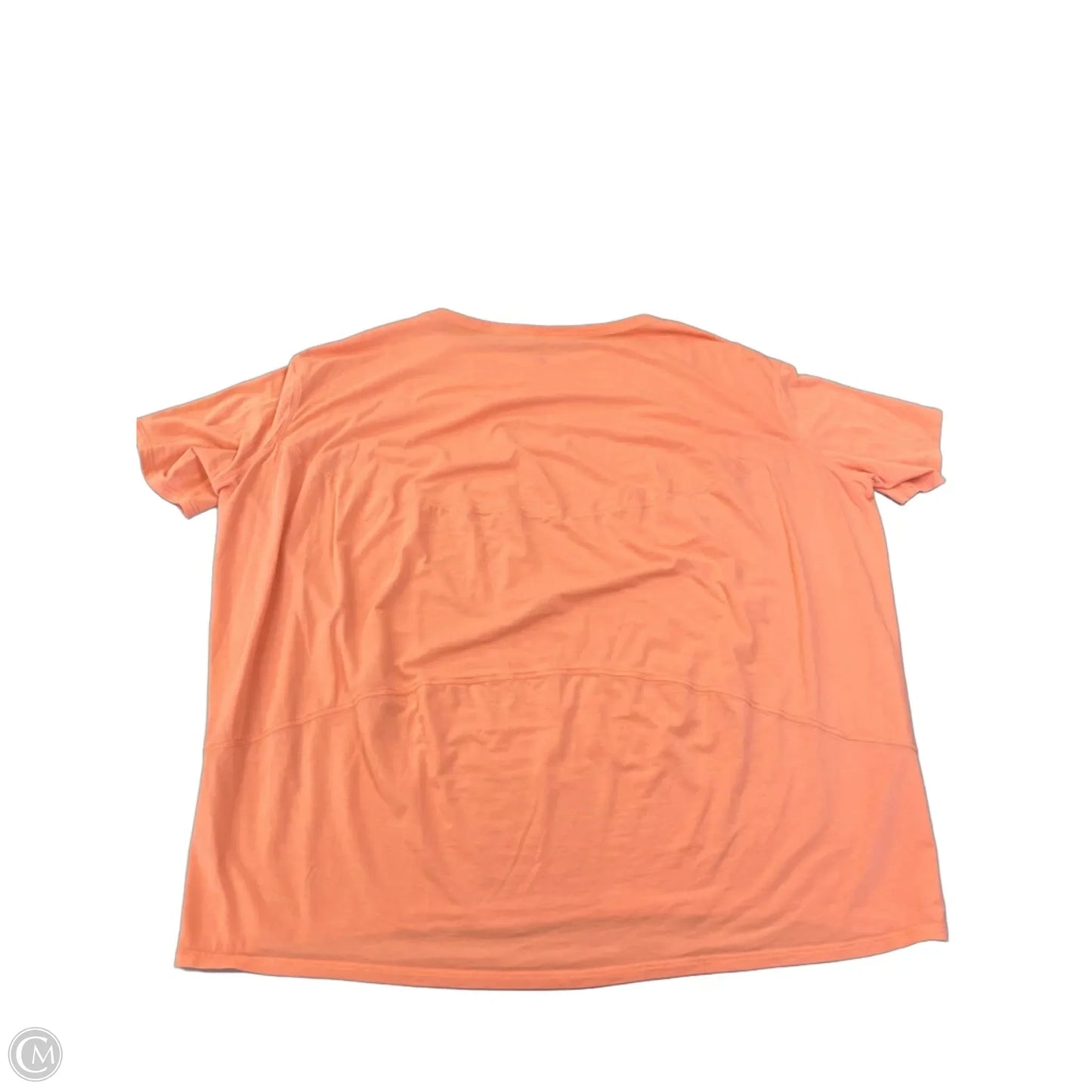 Athletic Top Short Sleeve By Lululemon In Orange, Size: L