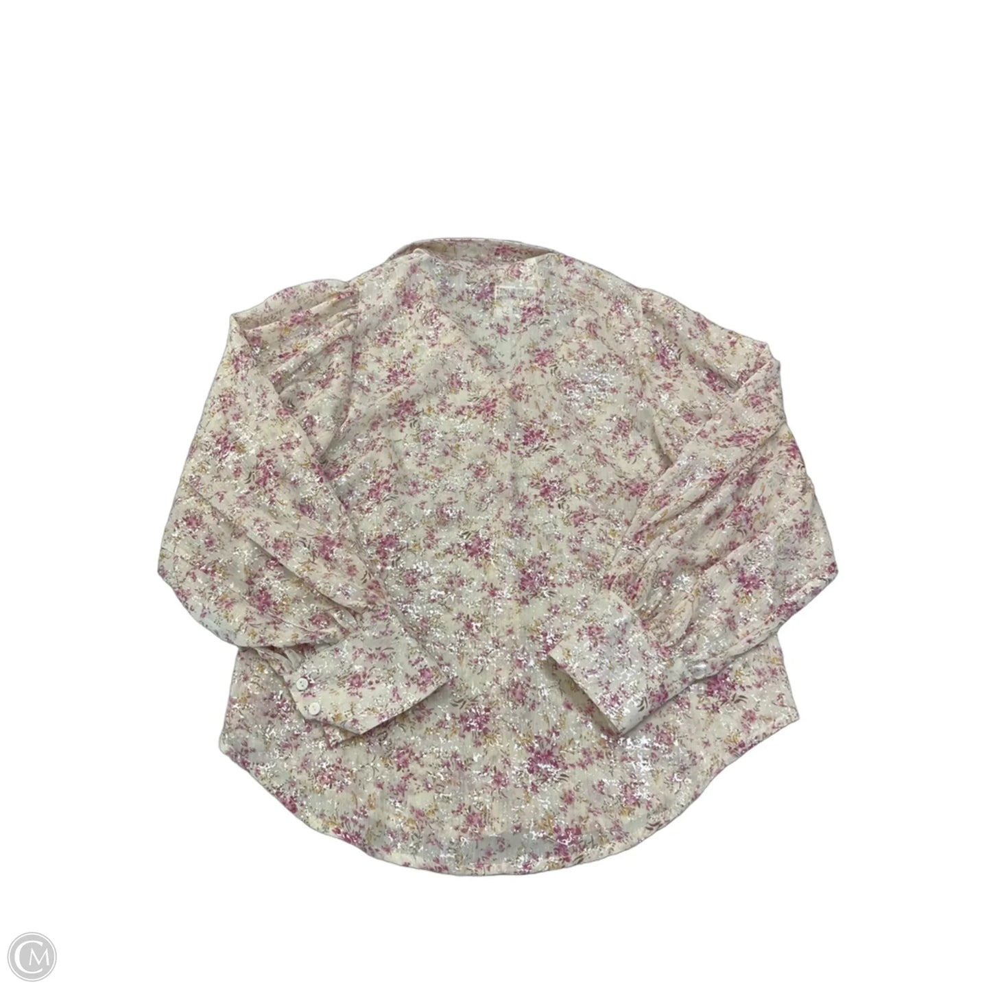 Blouse Long Sleeve By Clothes Mentor In Floral Print, Size: S