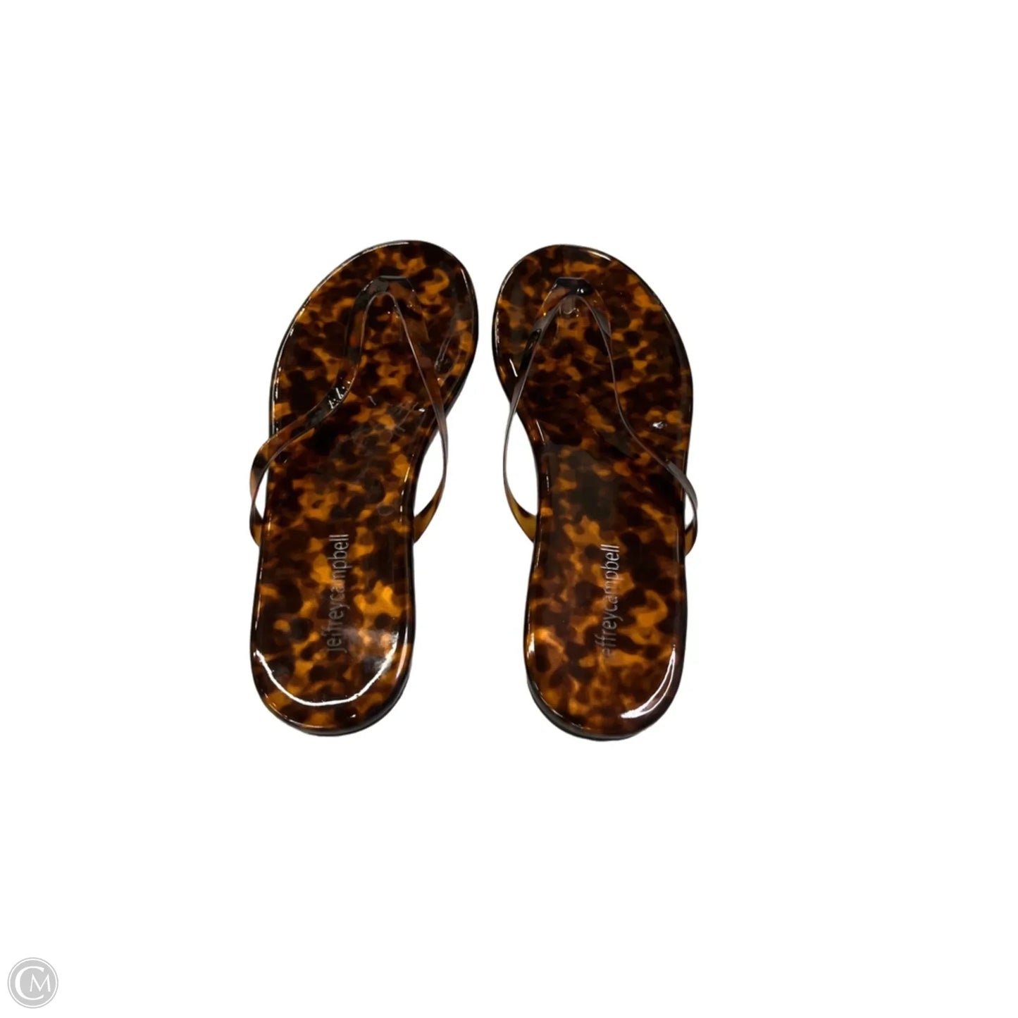 Sandals Flip Flops By Jeffrey Campbell In Tortoise Shell Print, Size: 7.5