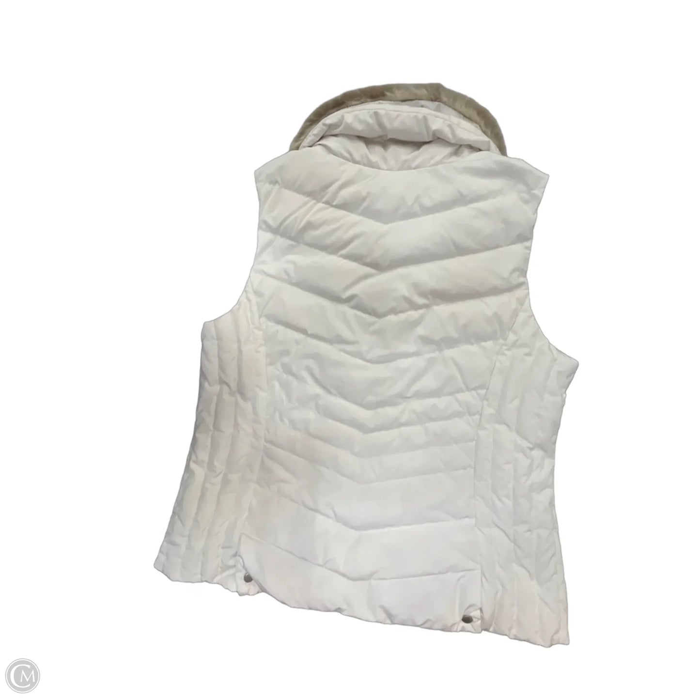 Vest Puffer & Quilted By Talbots In White, Size: Xl