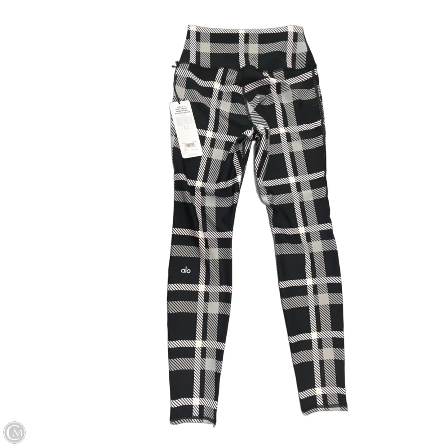 Athletic Leggings By Alo In Checkered Pattern, Size: M