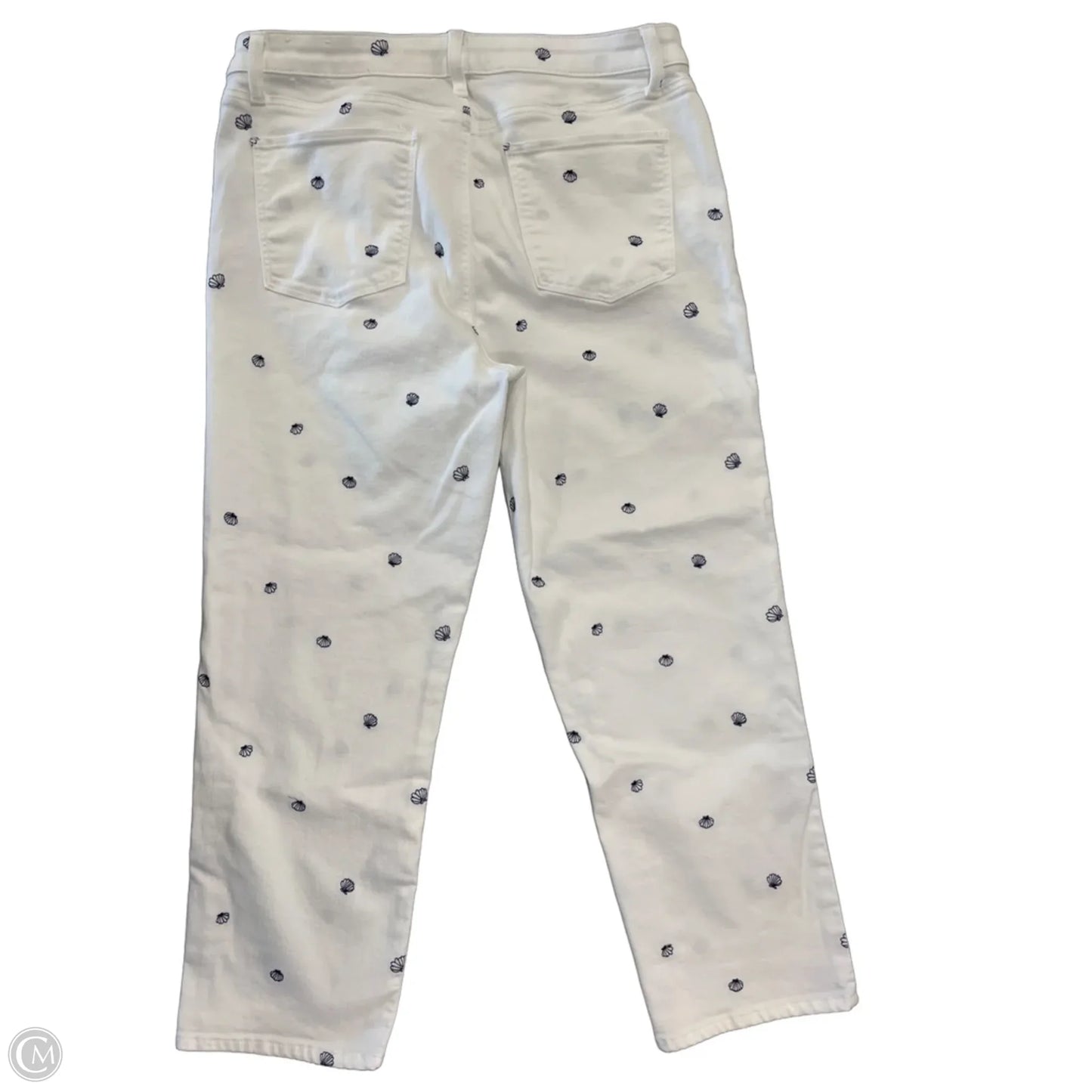 Jeans Cropped By Talbots In White Denim, Size: 12