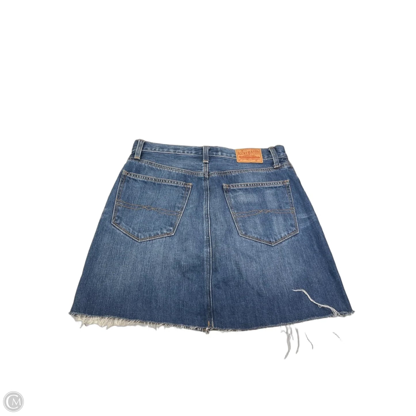 Skirt Mini & Short By Lucky Brand In Blue Denim, Size: Xs