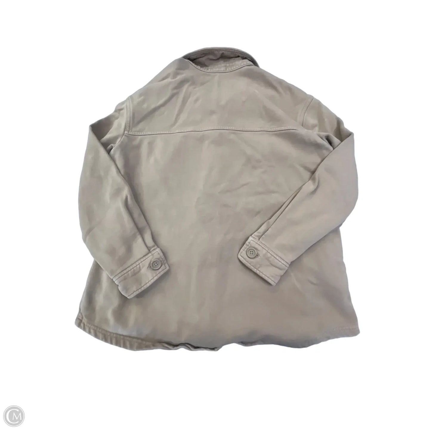 Jacket Shirt By Good American In Brown, Size: Xs