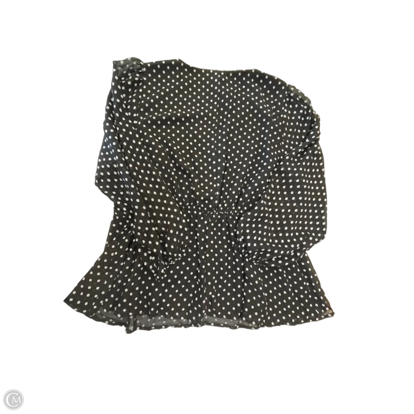 Blouse Long Sleeve By Lane Bryant In Polkadot Pattern, Size: 2x