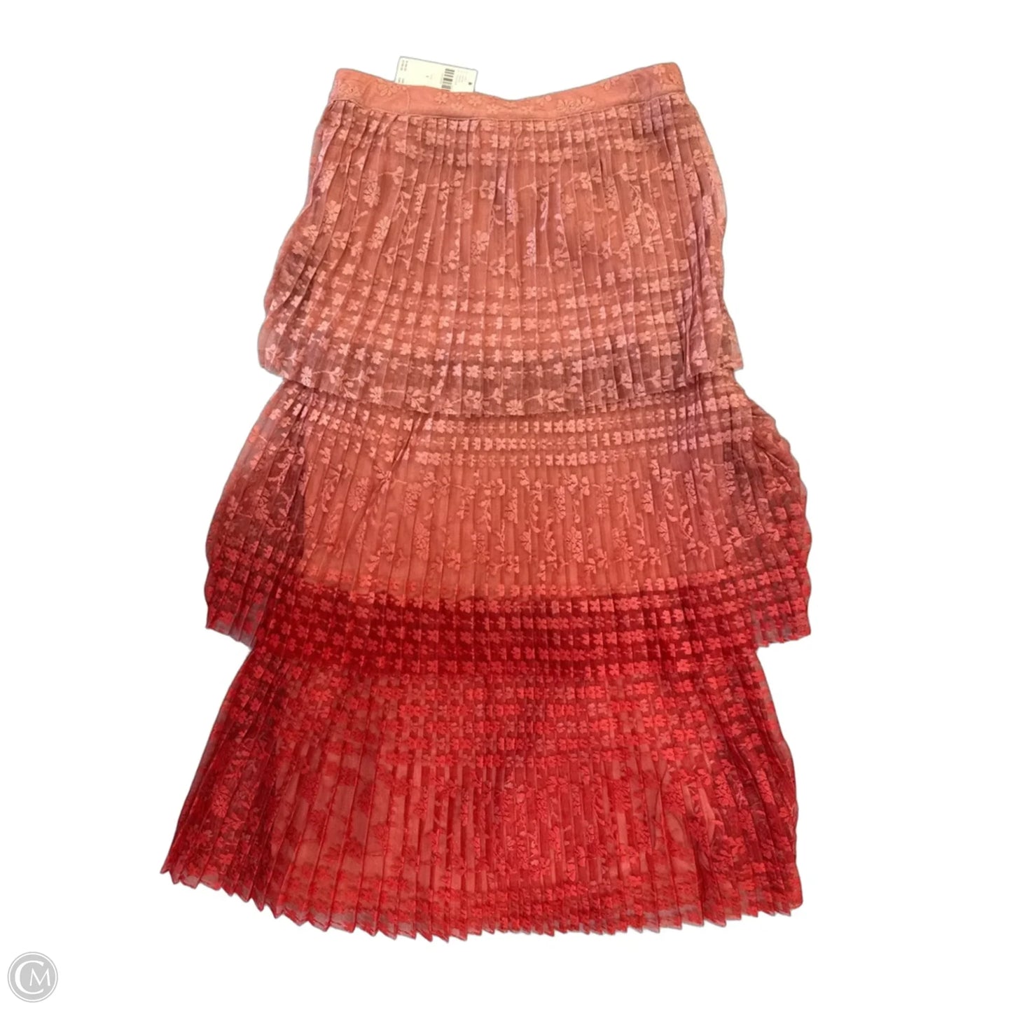 Skirt Midi By Maeve In Pink & Red, Size: S