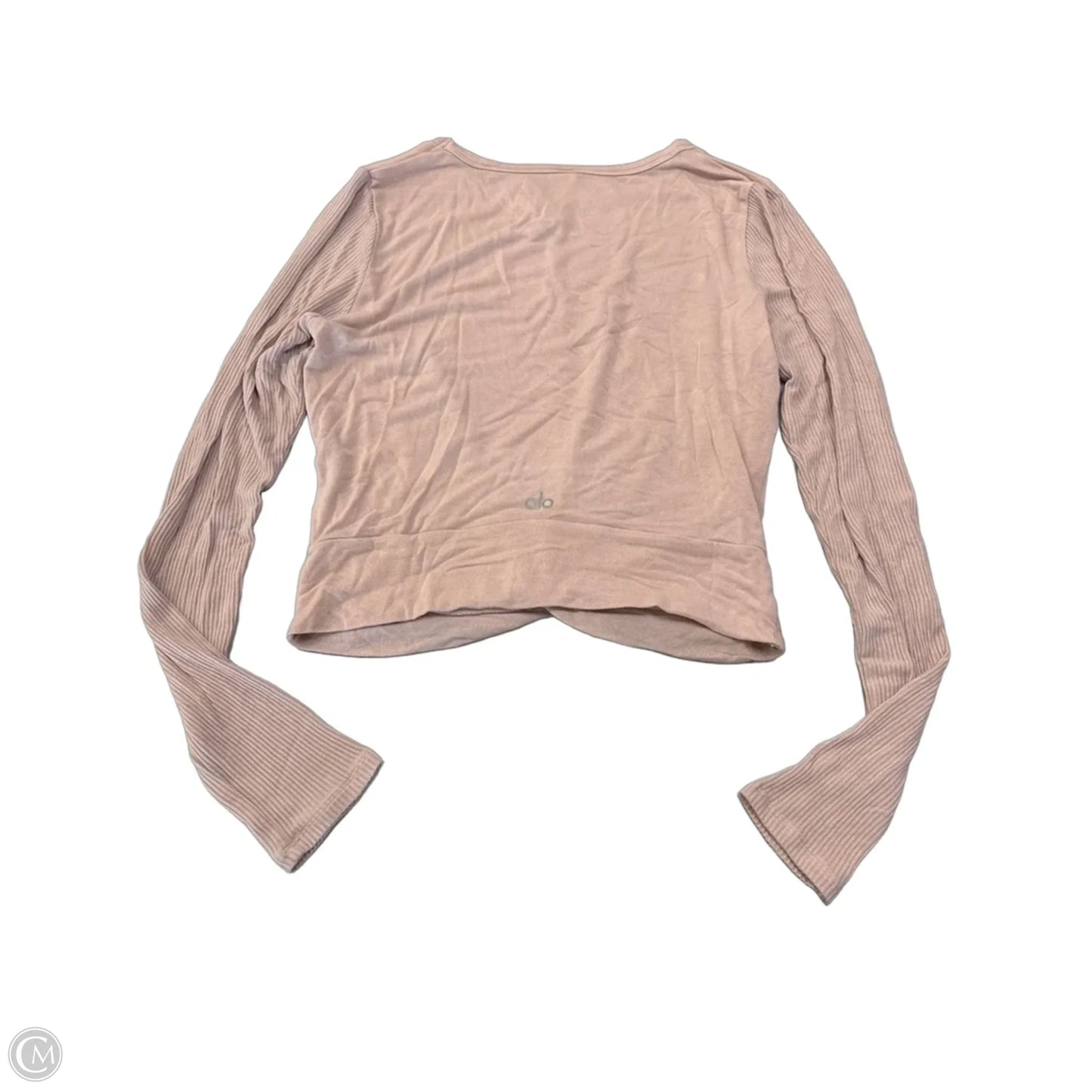 Athletic Top Long Sleeve Collar By Alo In Pink, Size: L